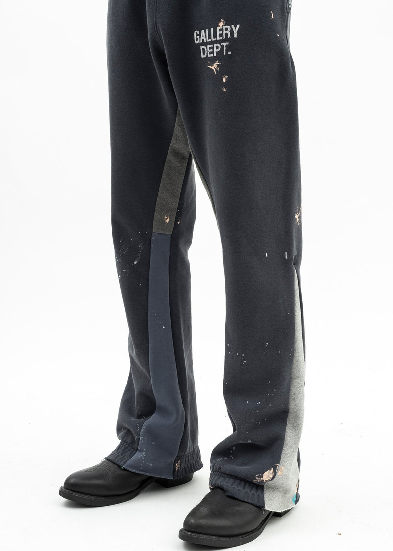 Gallery Dept Painted Flare Washed Black Sweatpants 4