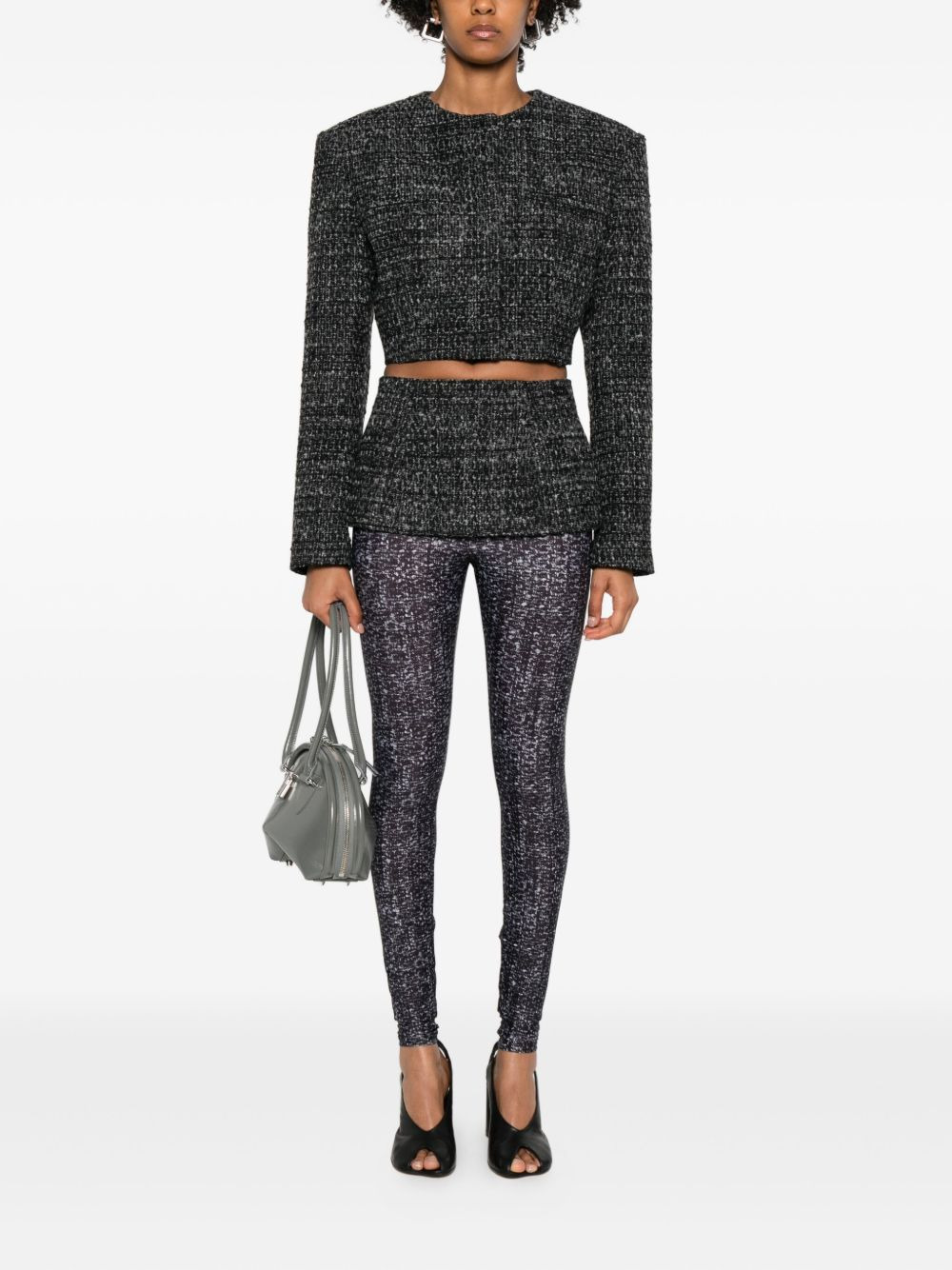 G-Crop-G tweed cropped jacket - 2