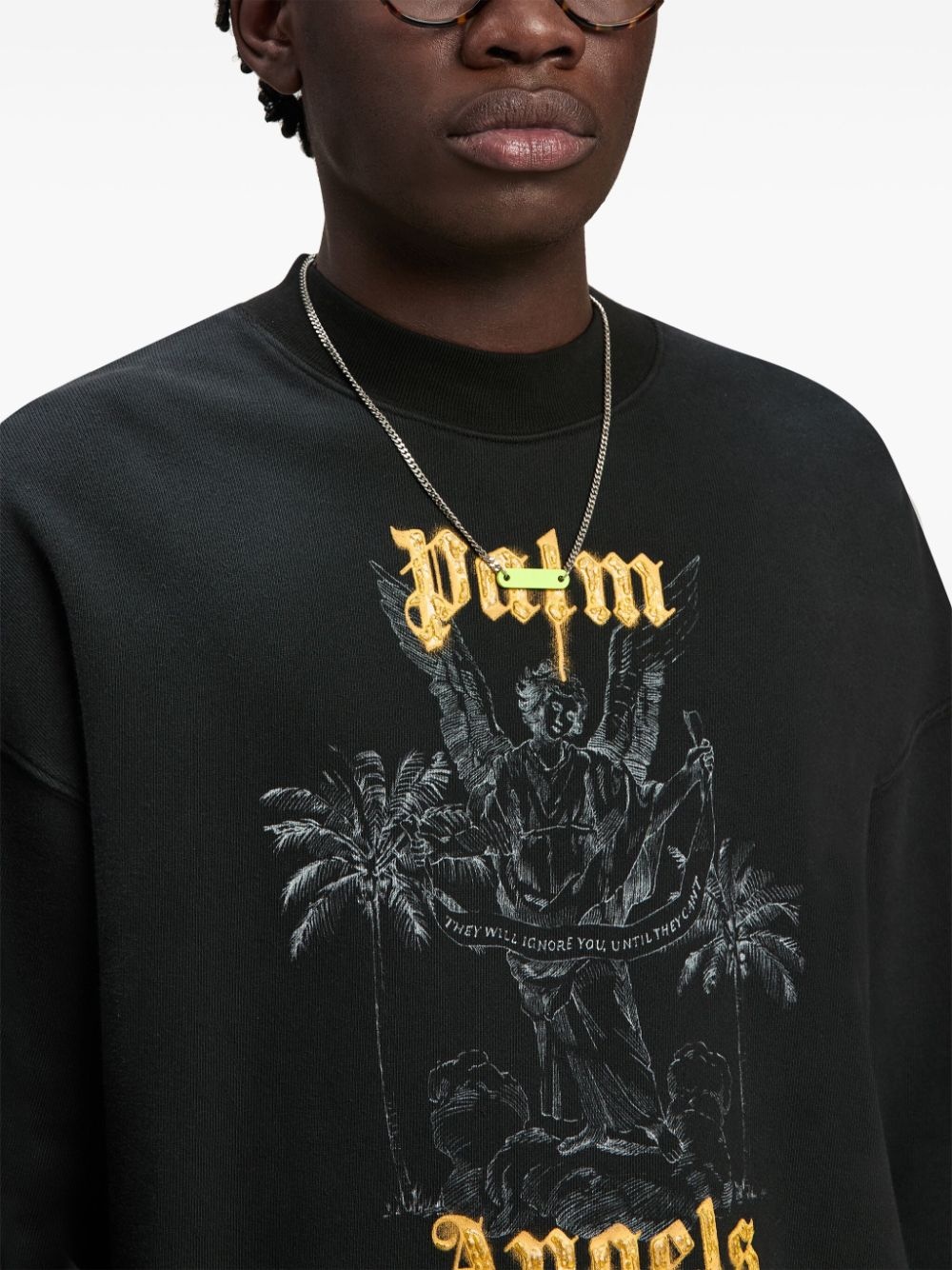 logo-print cotton sweatshirt - 6