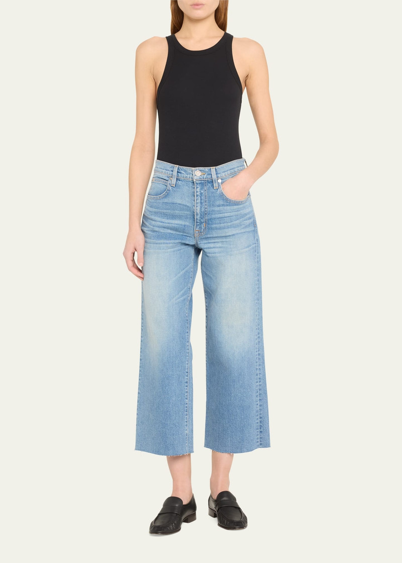 SLVRLAKE Grace Wide Ankle Jeans with Raw Hem outlook
