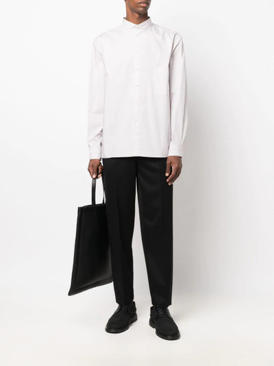 Lemaire band-collar cotton shirt outlook