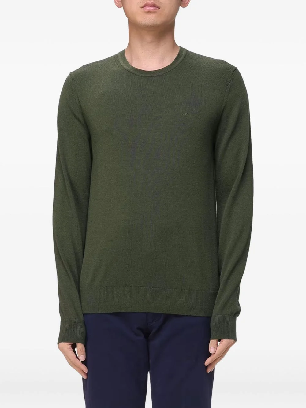 embroidered crew-neck sweater - 1