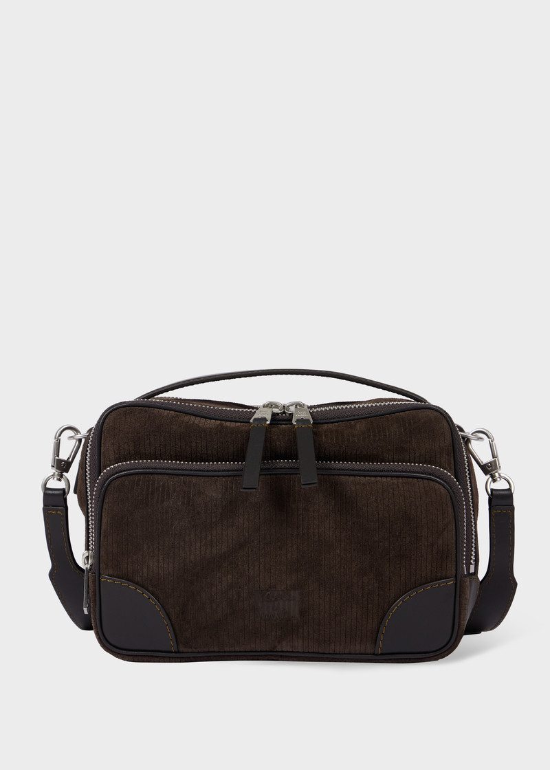 Brown Suede Cross-Body Bag 1