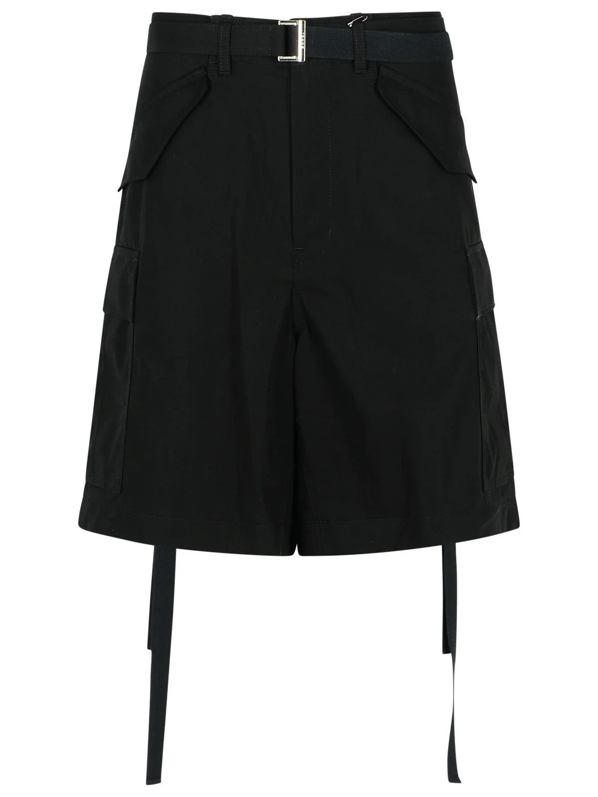 Sacai Black Cotton Bermuda Shorts Men - 1