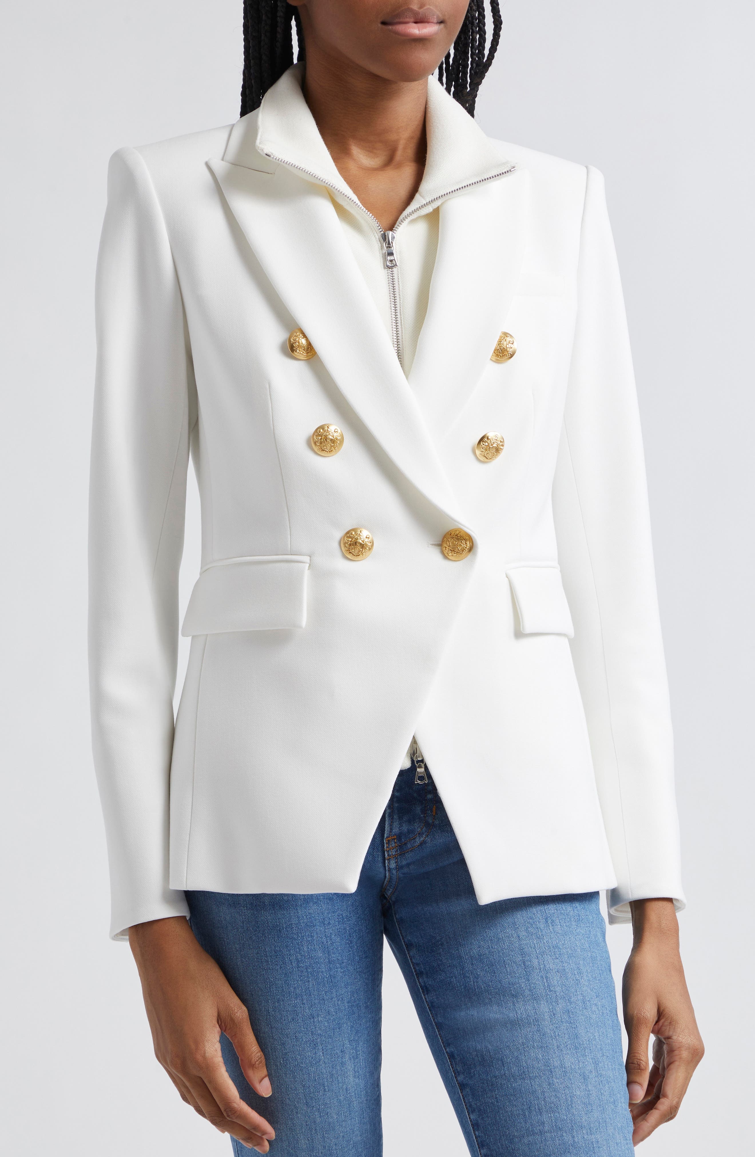 Veronica Beard Miller Dickey Jacket in Off White/Gold at Nordstrom - 2