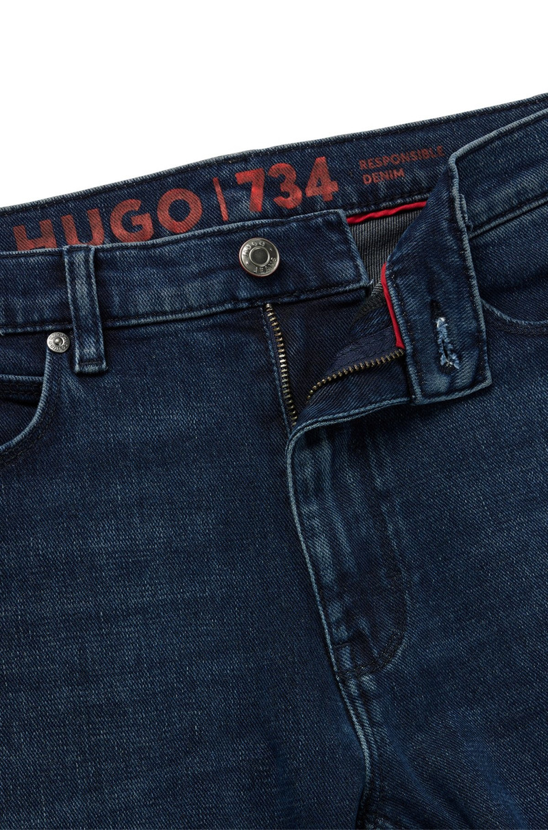 EXTRA-SLIM-FIT JEANS IN BLUE SUPER-SOFT DENIM 6