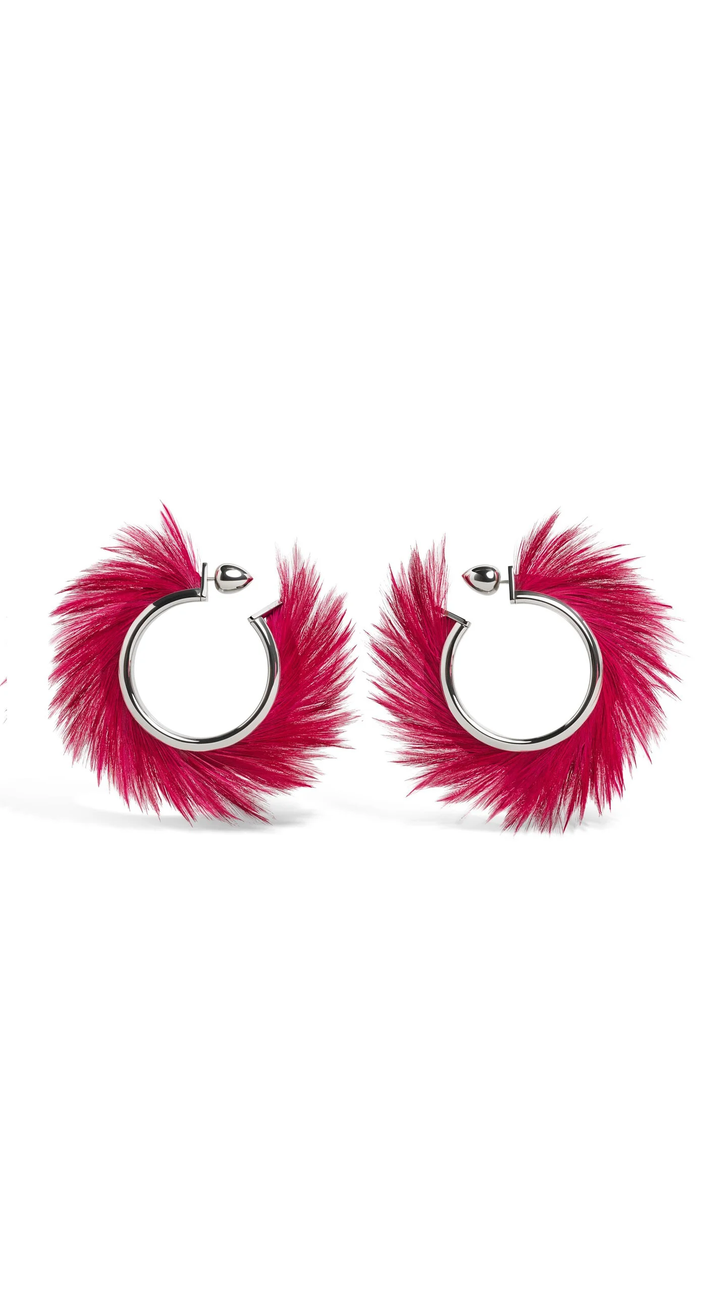 BLADE HOOPS WITH FEATHERS - 1