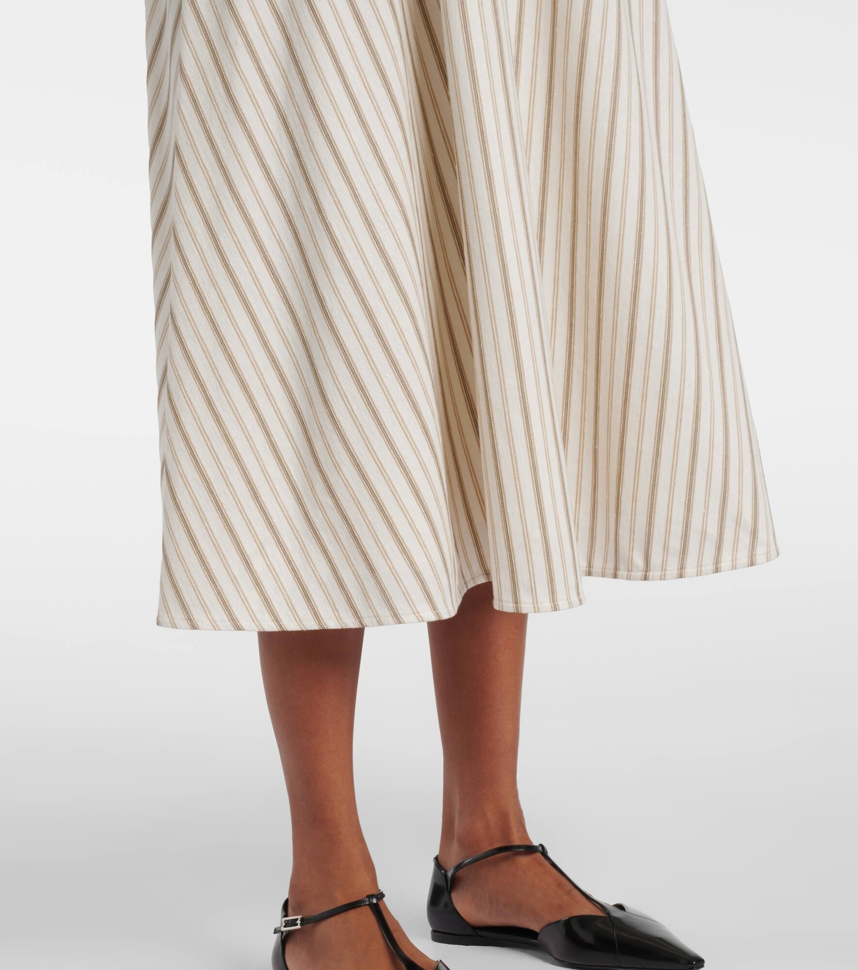 Fervida cotton and linen midi dress - 5