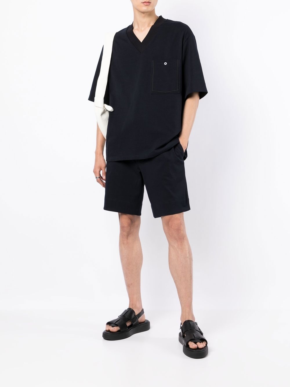 contrast-trim T-shirt - 2