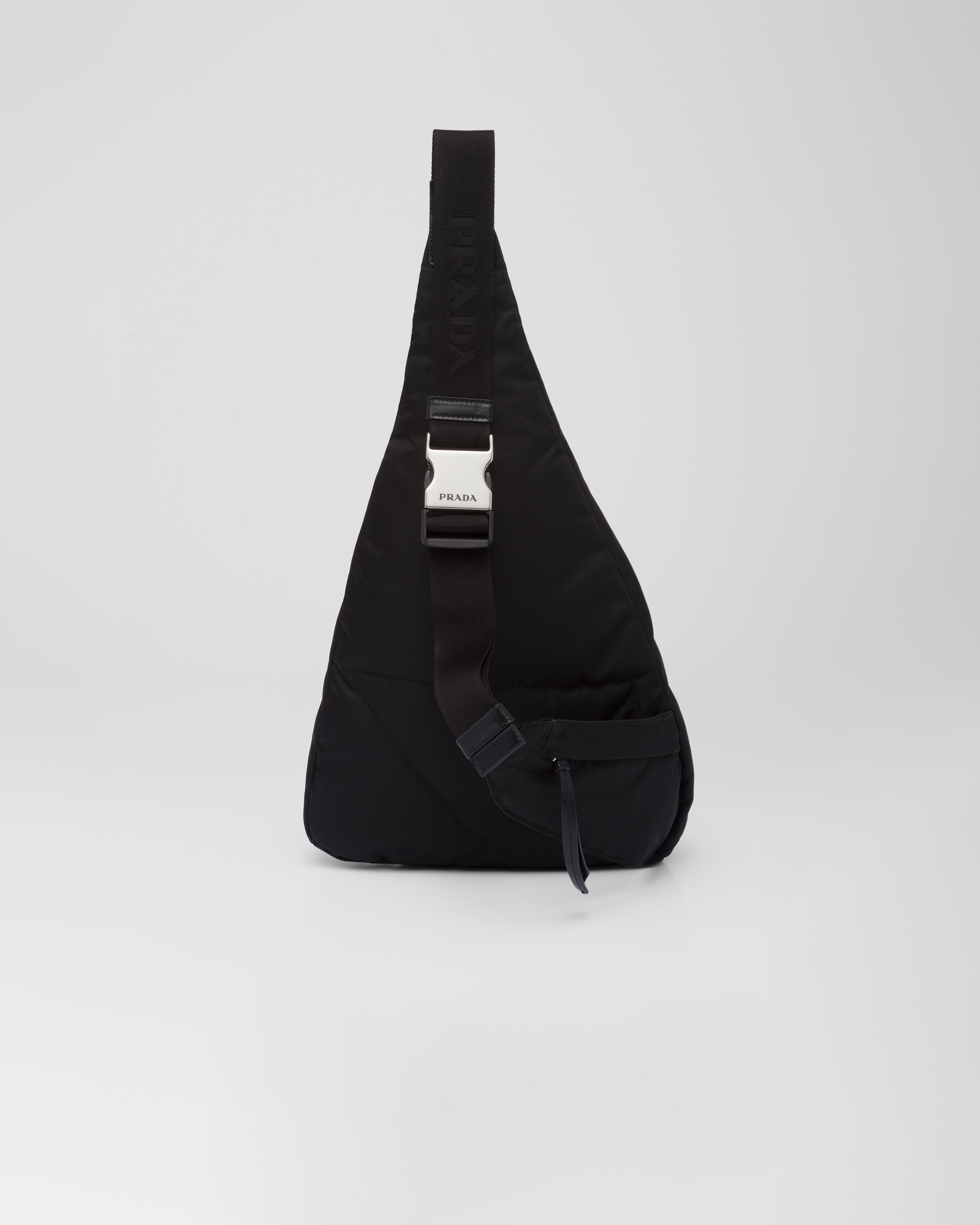 Re-Nylon and leather backpack - 4