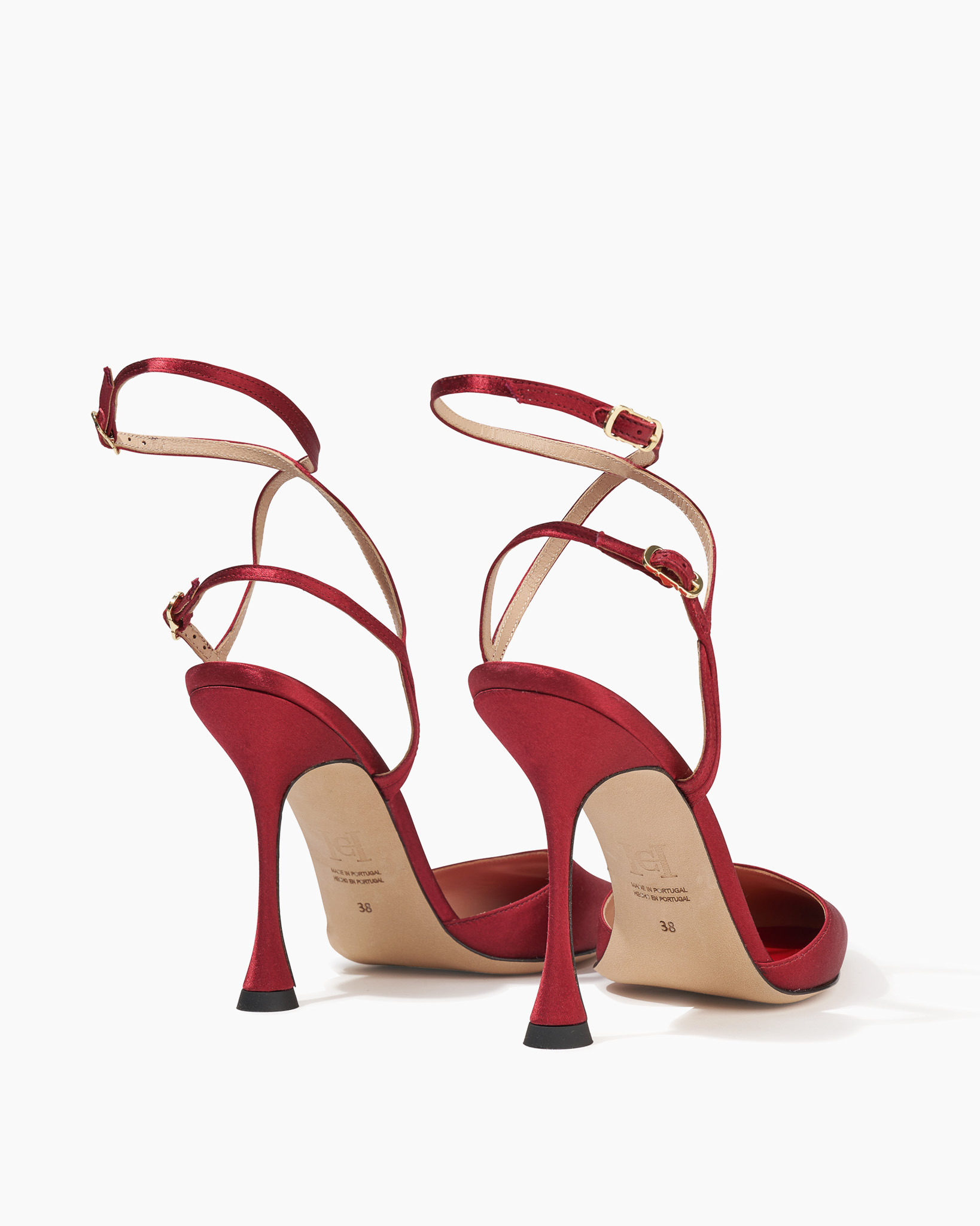 Satin Strappy Pumps - 4