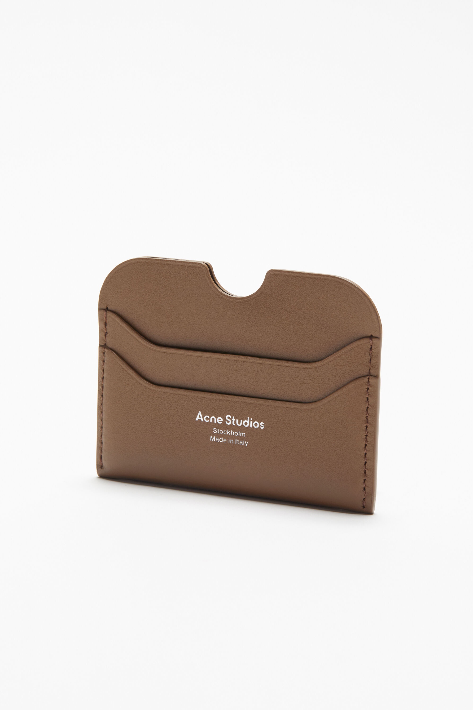 Leather card holder - Camel brown - 3