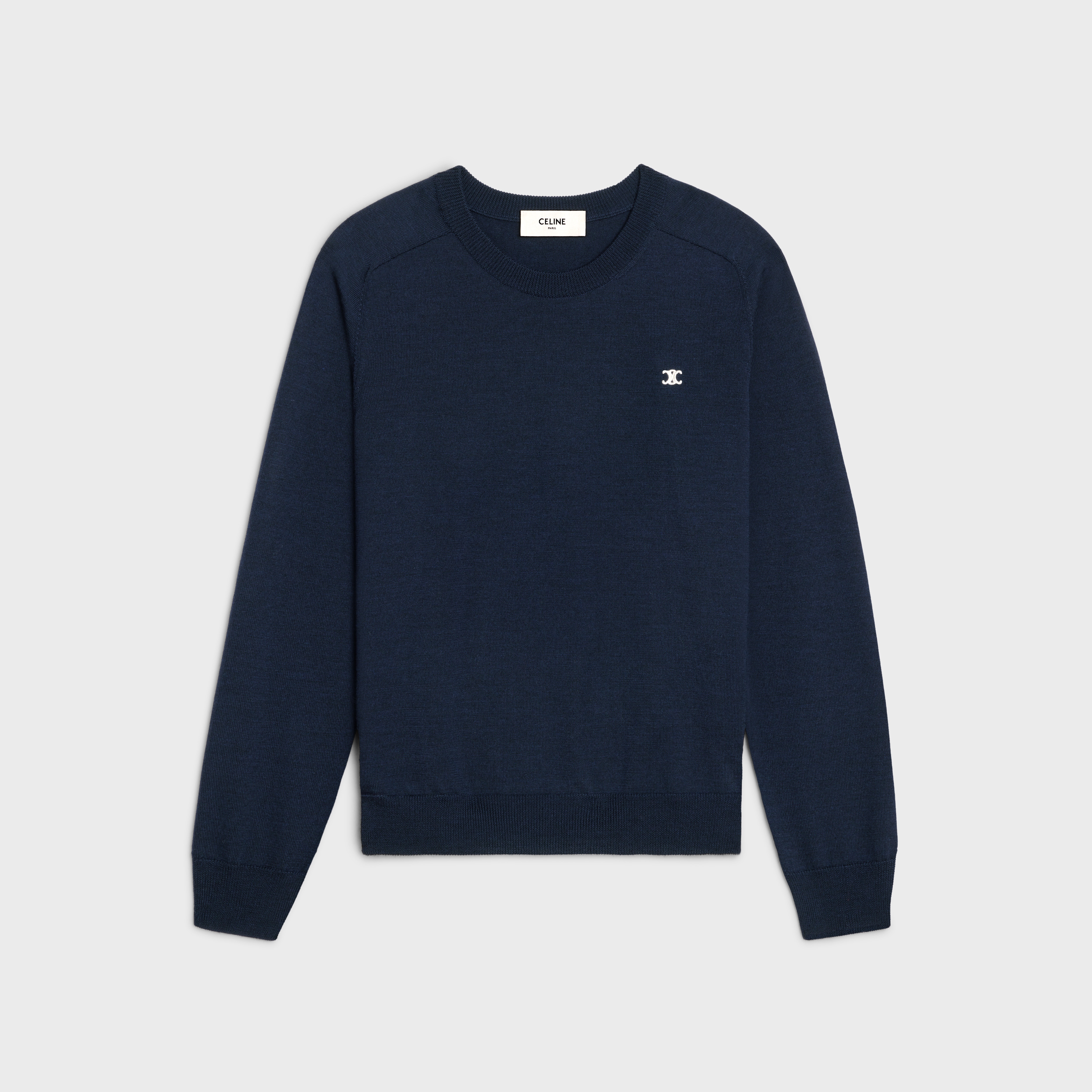 triomphe crew neck sweater in wool - 1