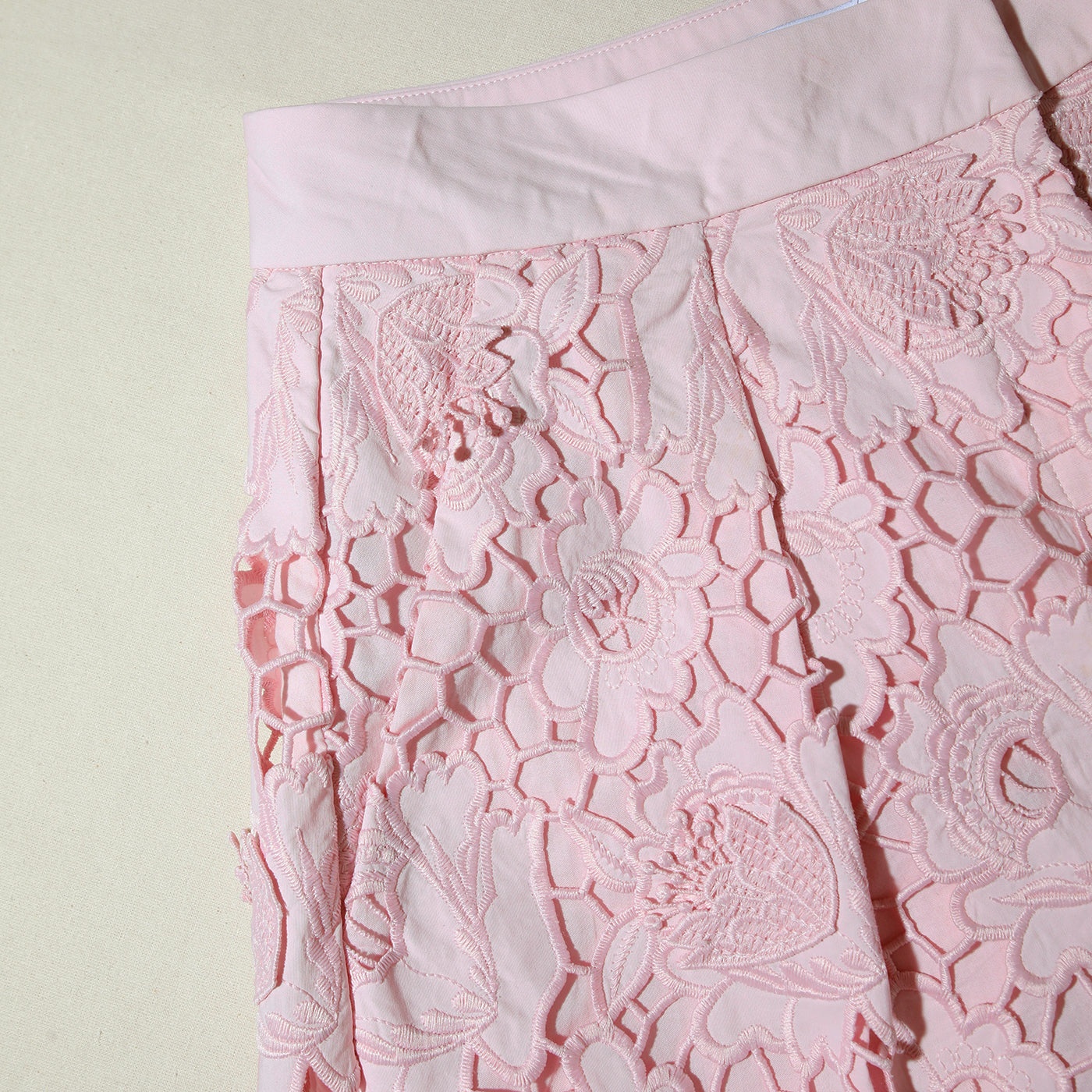 Pink 3D Cotton Lace Shorts - 4