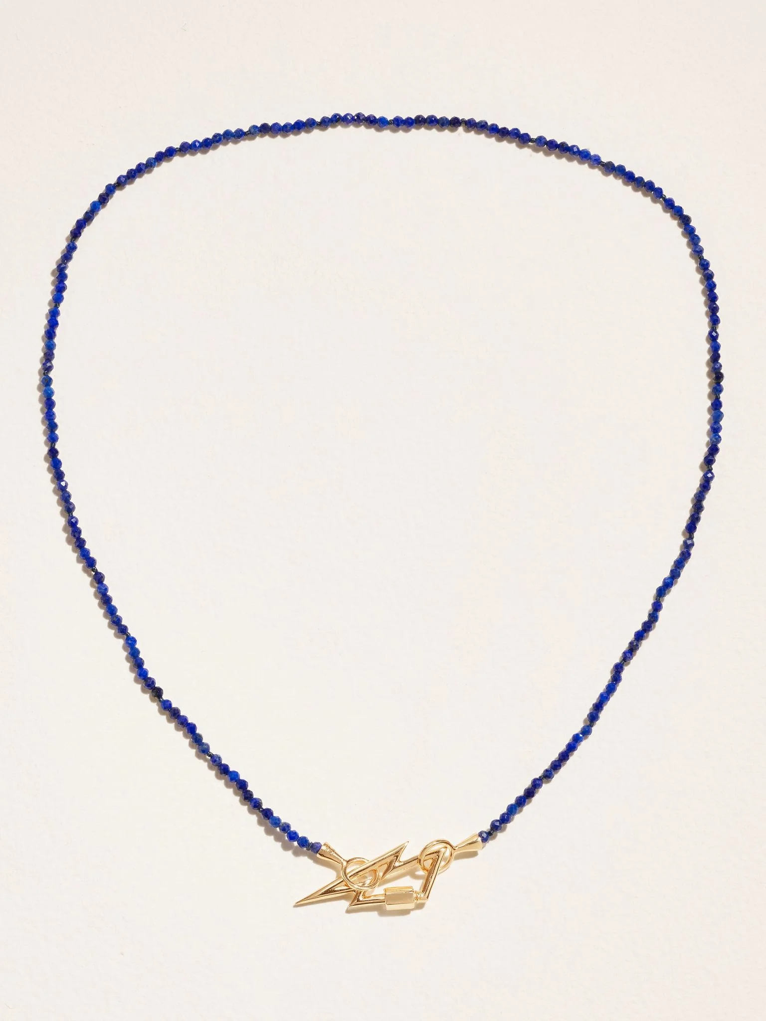 Itty Bitty Strand 14-karat gold lapis lazuli necklace Gold - 1