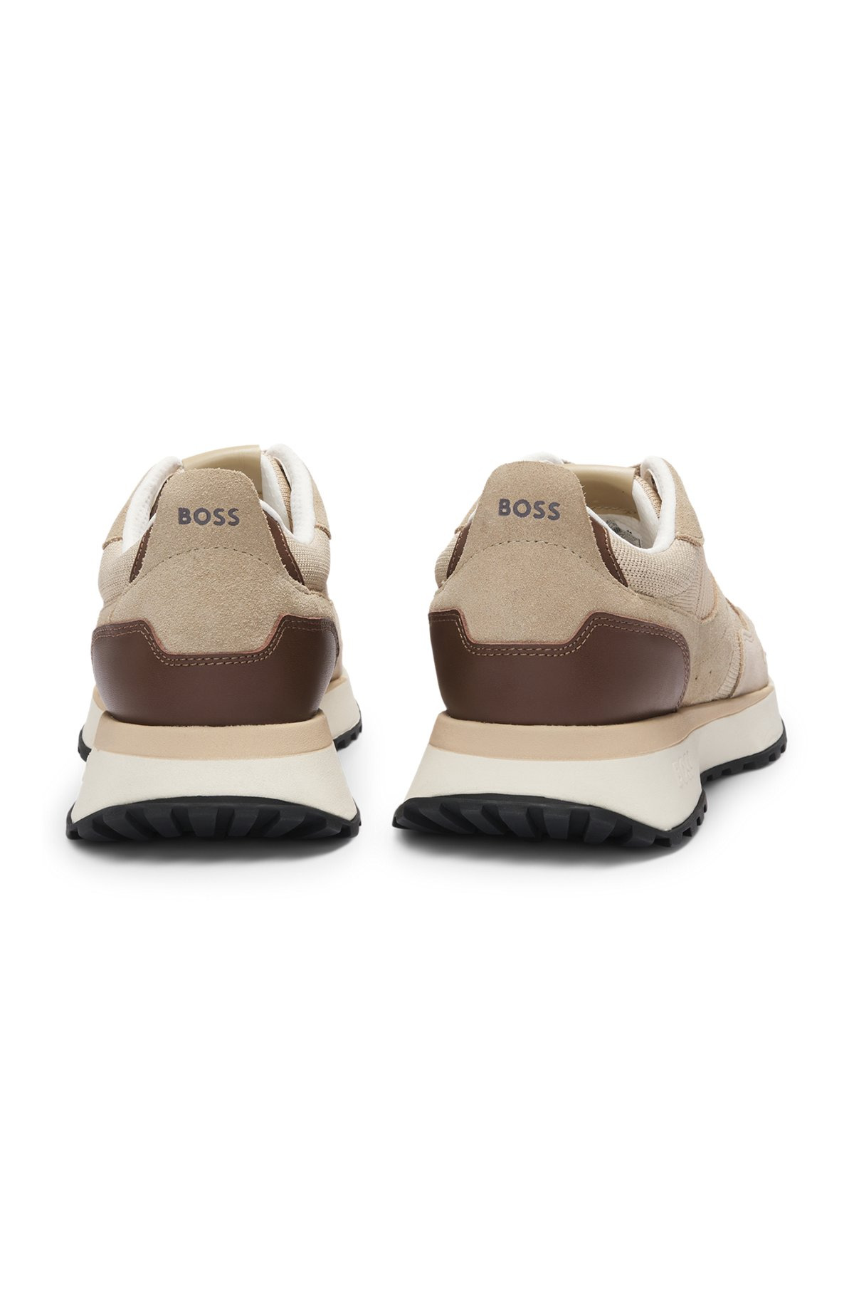 TRAINERS WITH KNIT AND BURNISHED-LEATHER TRIMS - 5