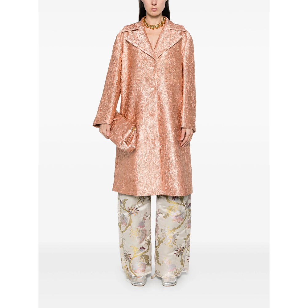 Dries Van Noten Pink Coats - Single Breasted Coats Women - 3