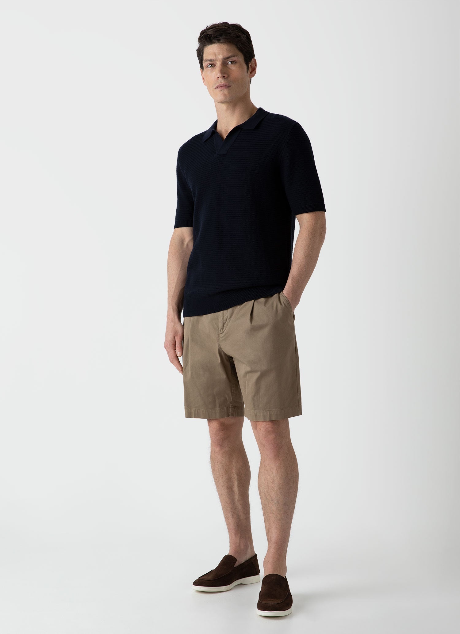 Open Textured Polo Shirt - 3