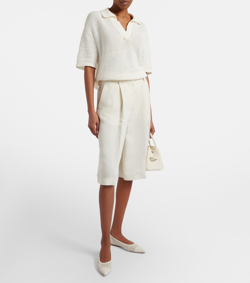 JOSEPH Rian oversized cotton-blend polo shirt outlook