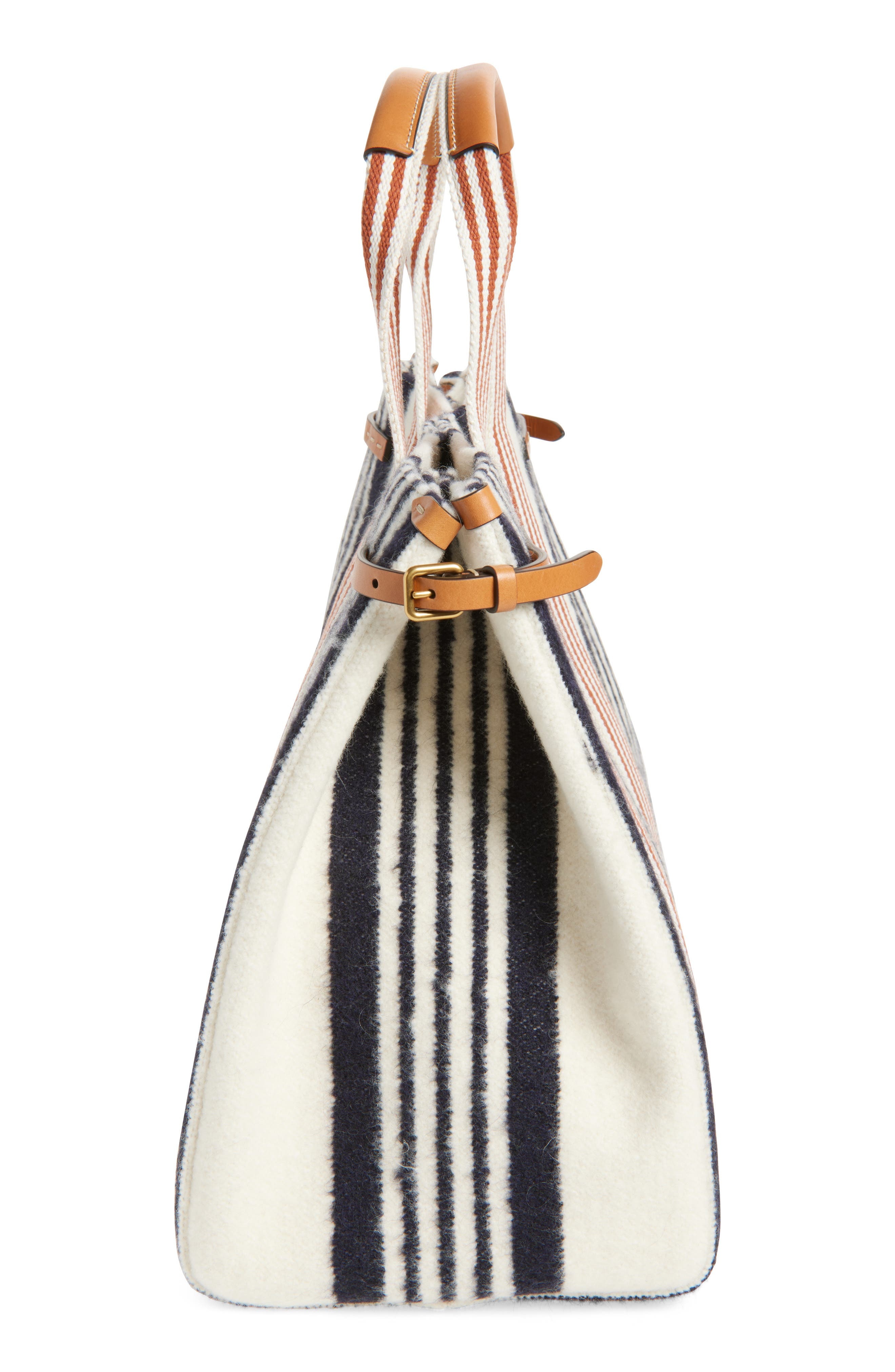 Valentino Garavani Large Tess Stripe Tote in Navy/Ivy at Nordstrom - 5