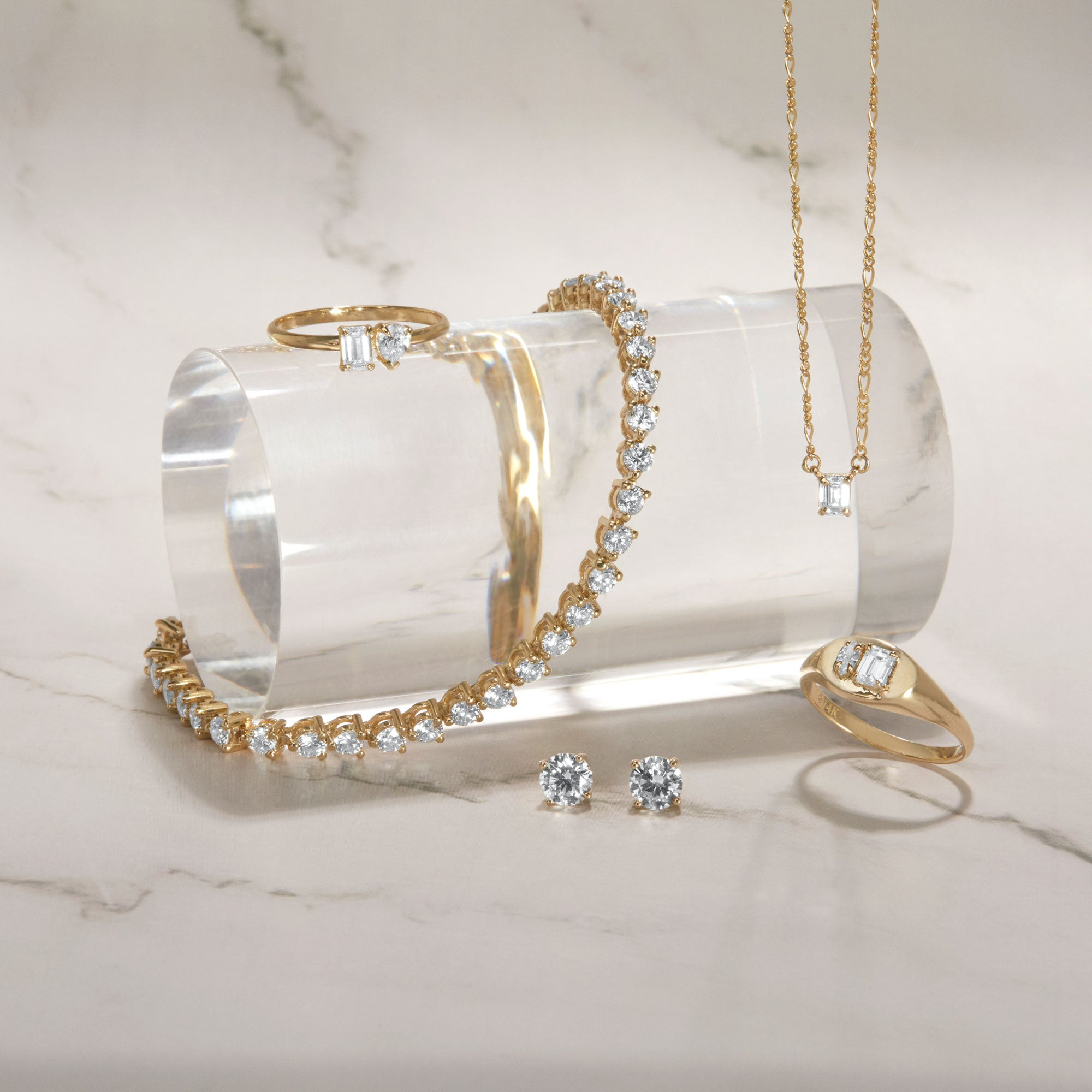 LAB-Created Diamond Soiree Signet - 9
