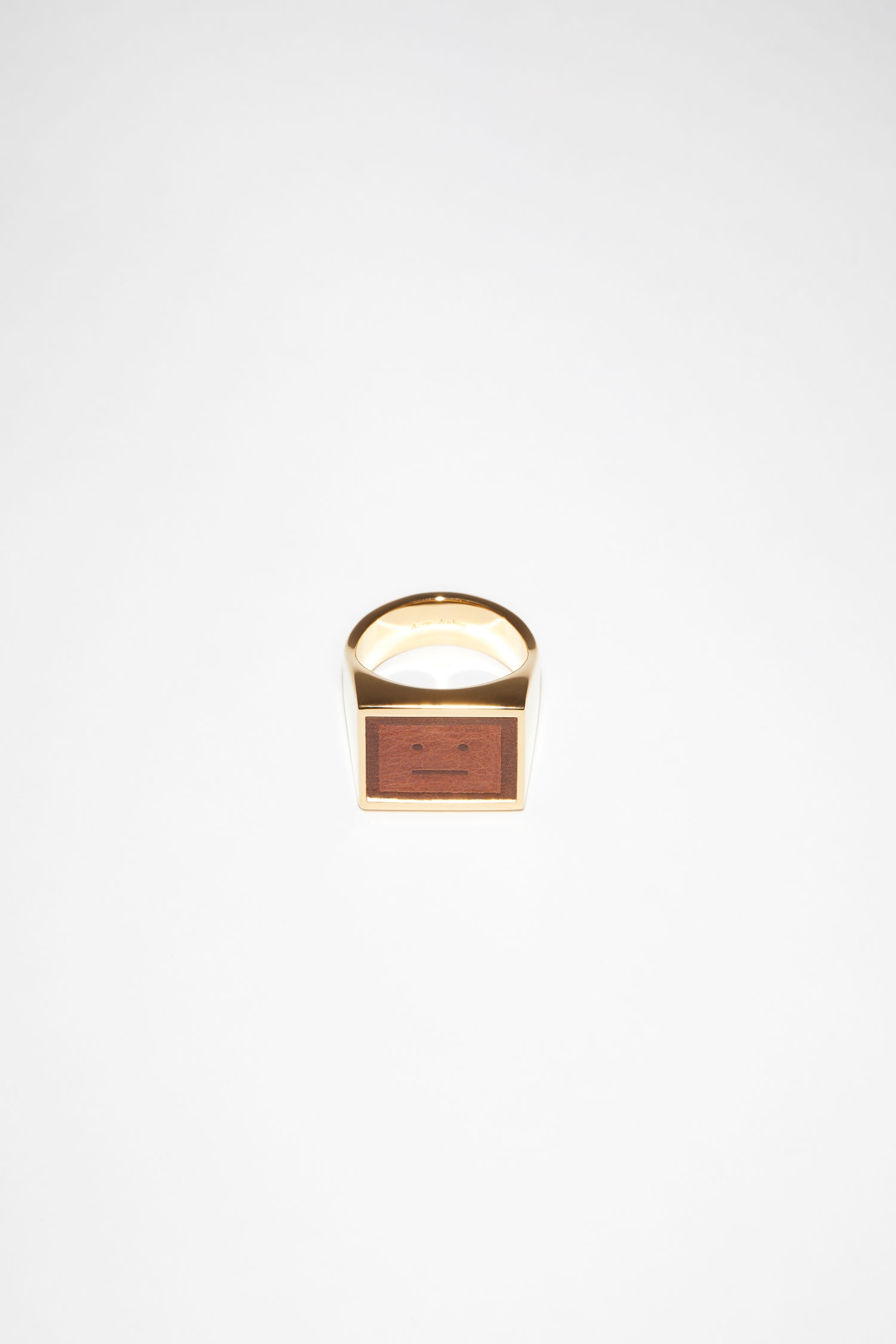 Brass signet ring - Gold - 1