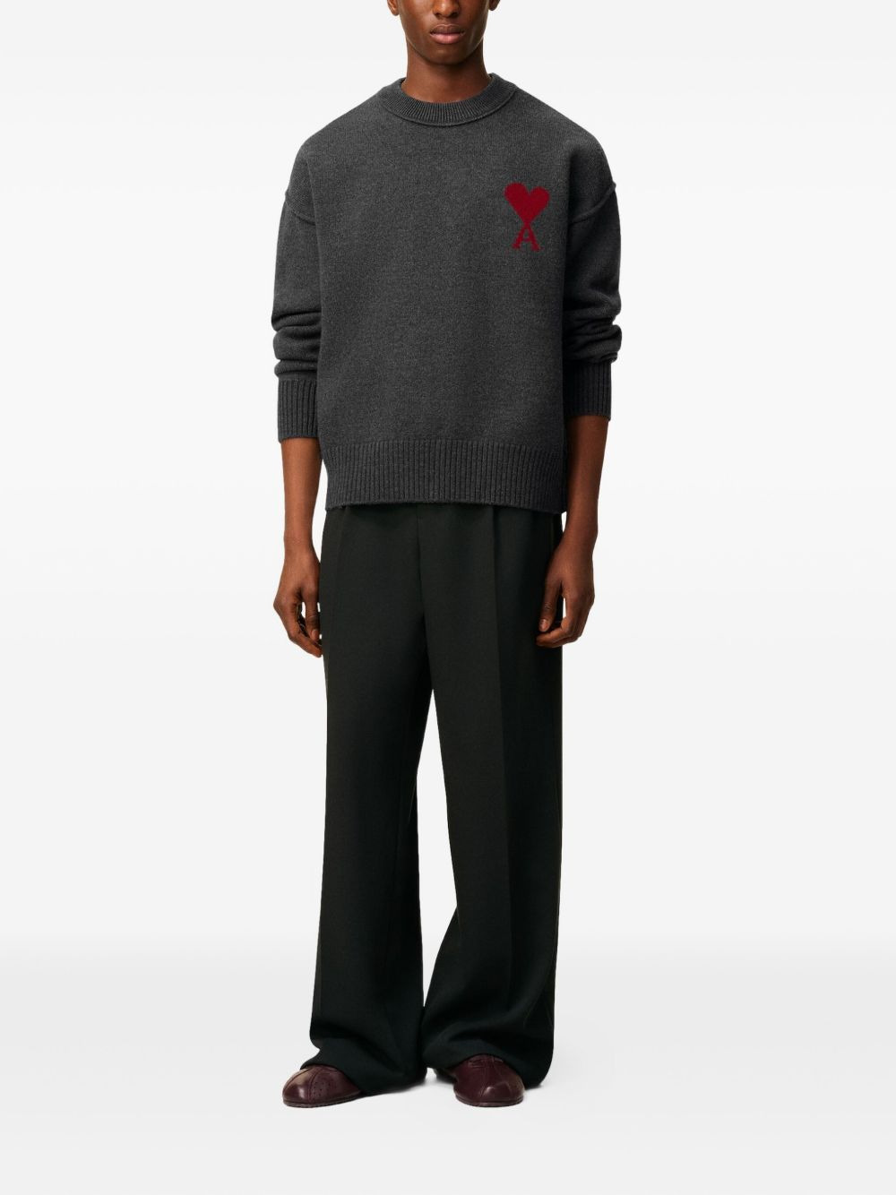 Ami Heart intarsia sweater - 3
