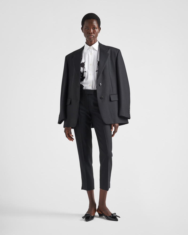 Prada Embroidered poplin shirt outlook