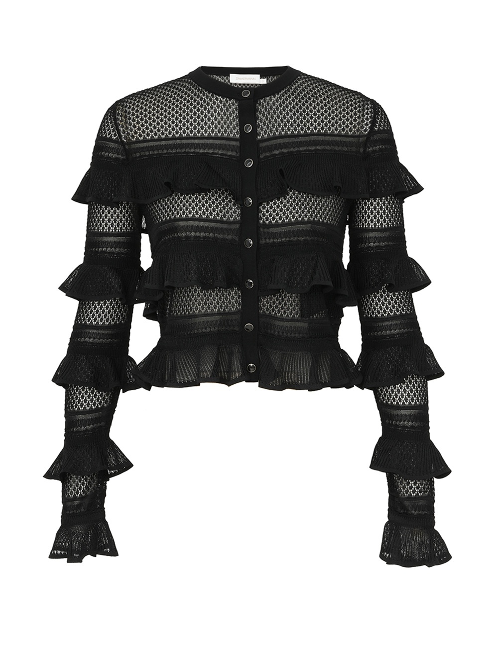 ILLUMINATE LACE FRILL CARDIGAN - 1