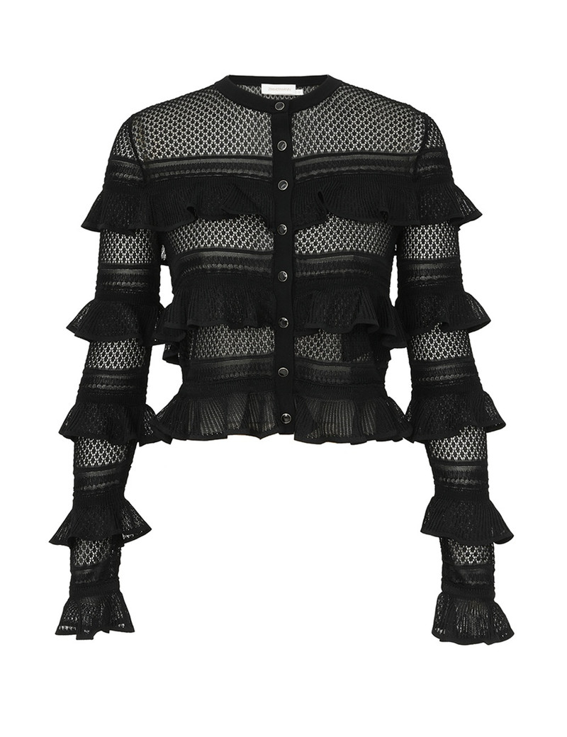 ILLUMINATE LACE FRILL CARDIGAN 1