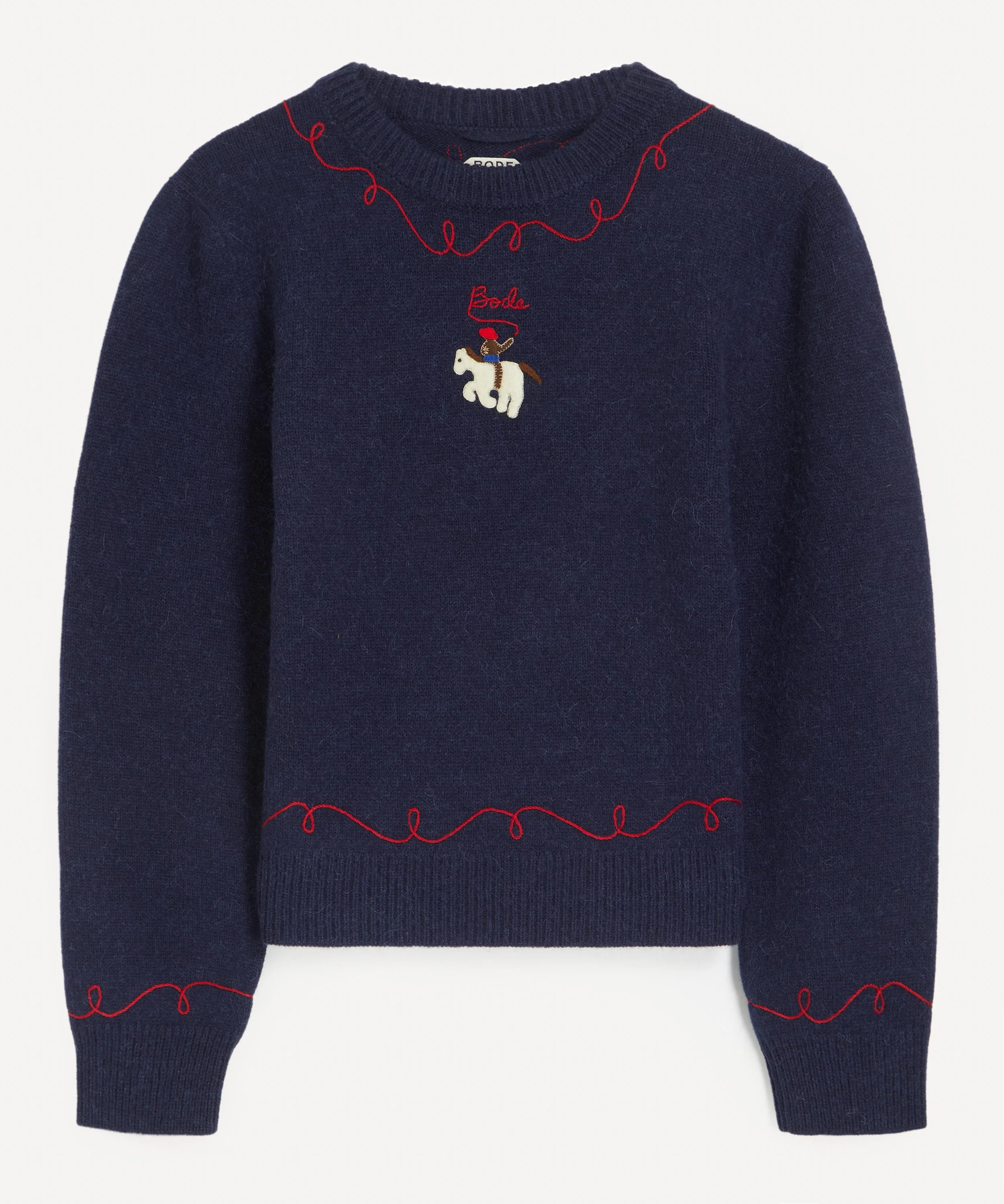 Cowboy Appliqué Pullover Jumper - 1