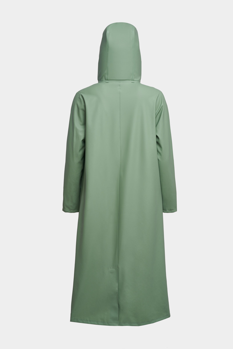 Mosebacke Long Zip Raincoat Loden Green 6