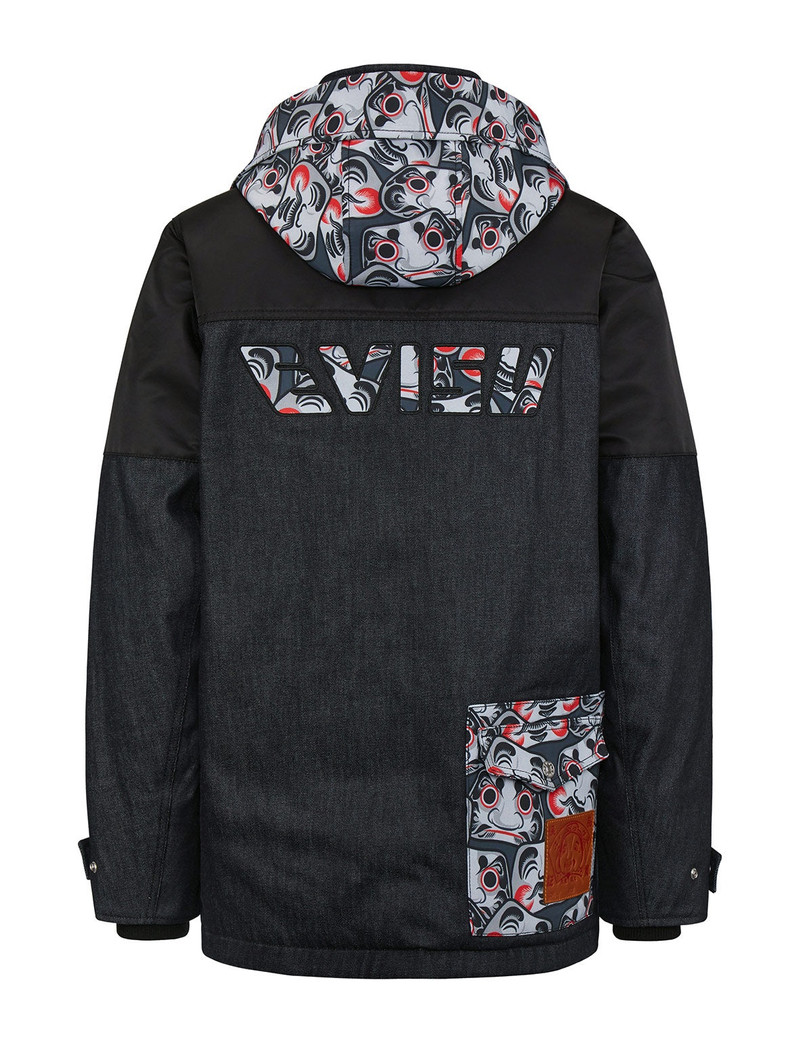 EVISU Fabric Blocking Mid-length Padded Coat outlook
