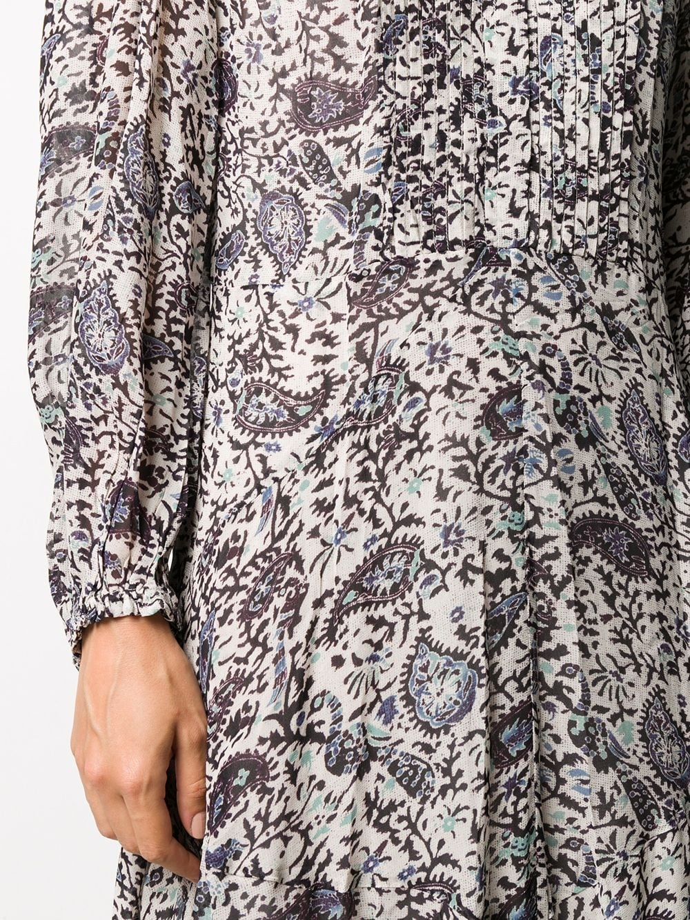 handkerchief-hem paisley midi dress - 5