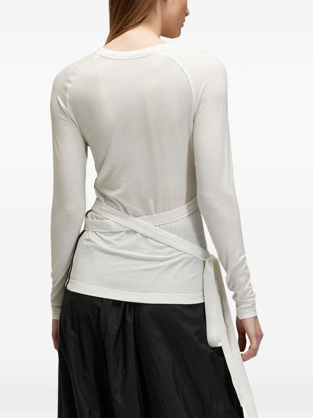 tie-fastening T-shirt - 4