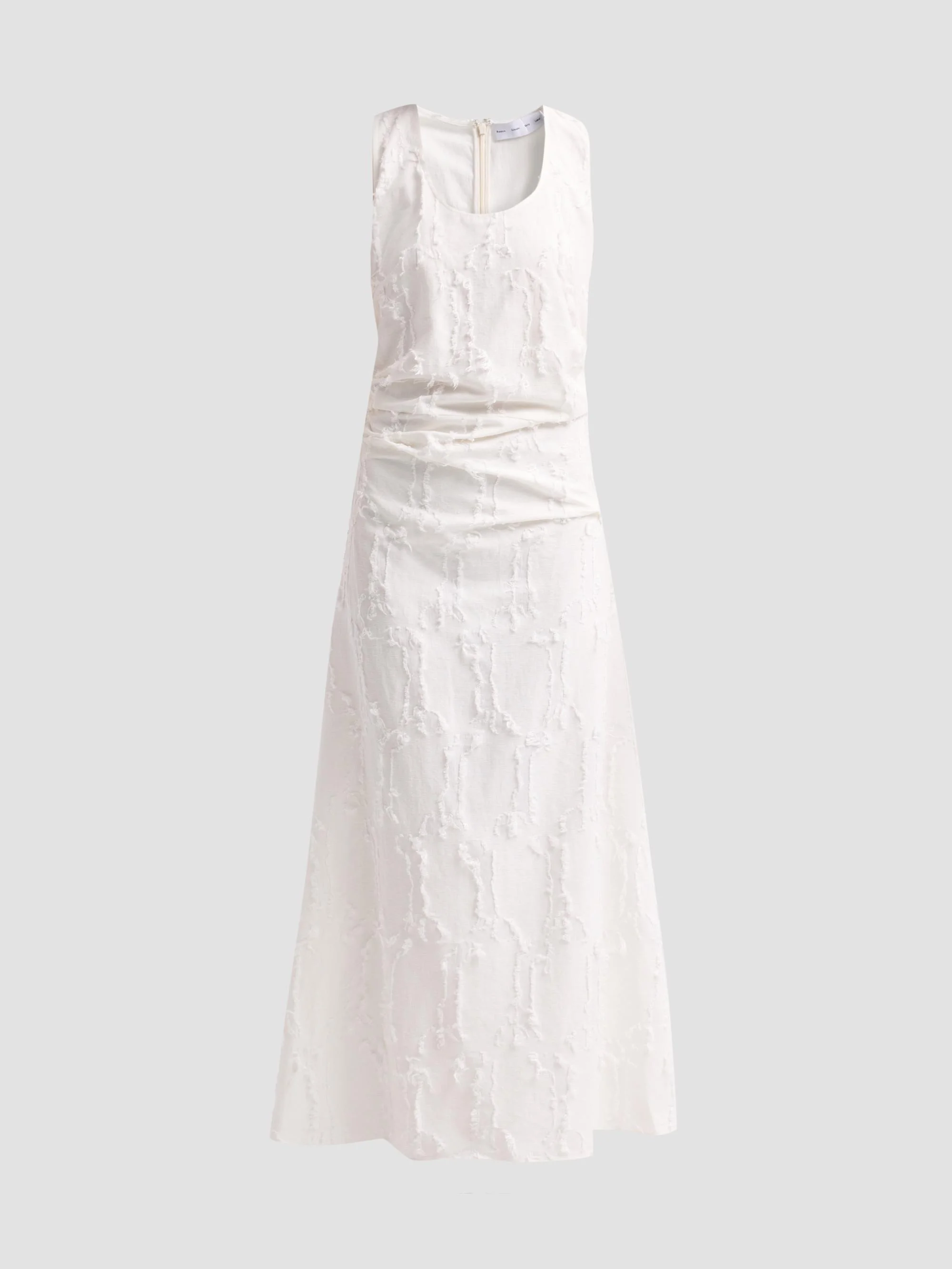 Women's Violeta Gathered Jacquard Maxi Dress - Off White - 1