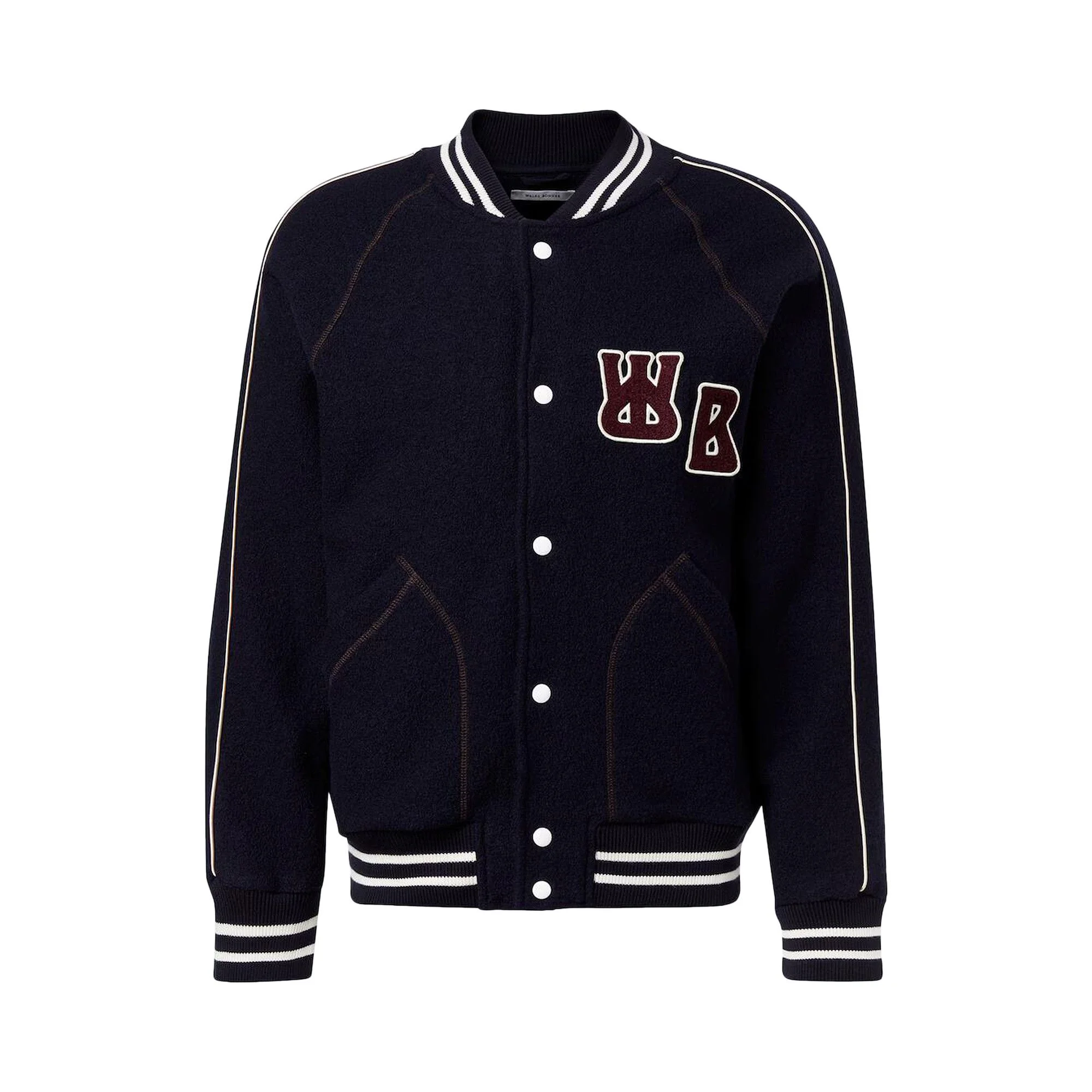 Wales Bonner October Varsity Jacket 'Navy' - 1