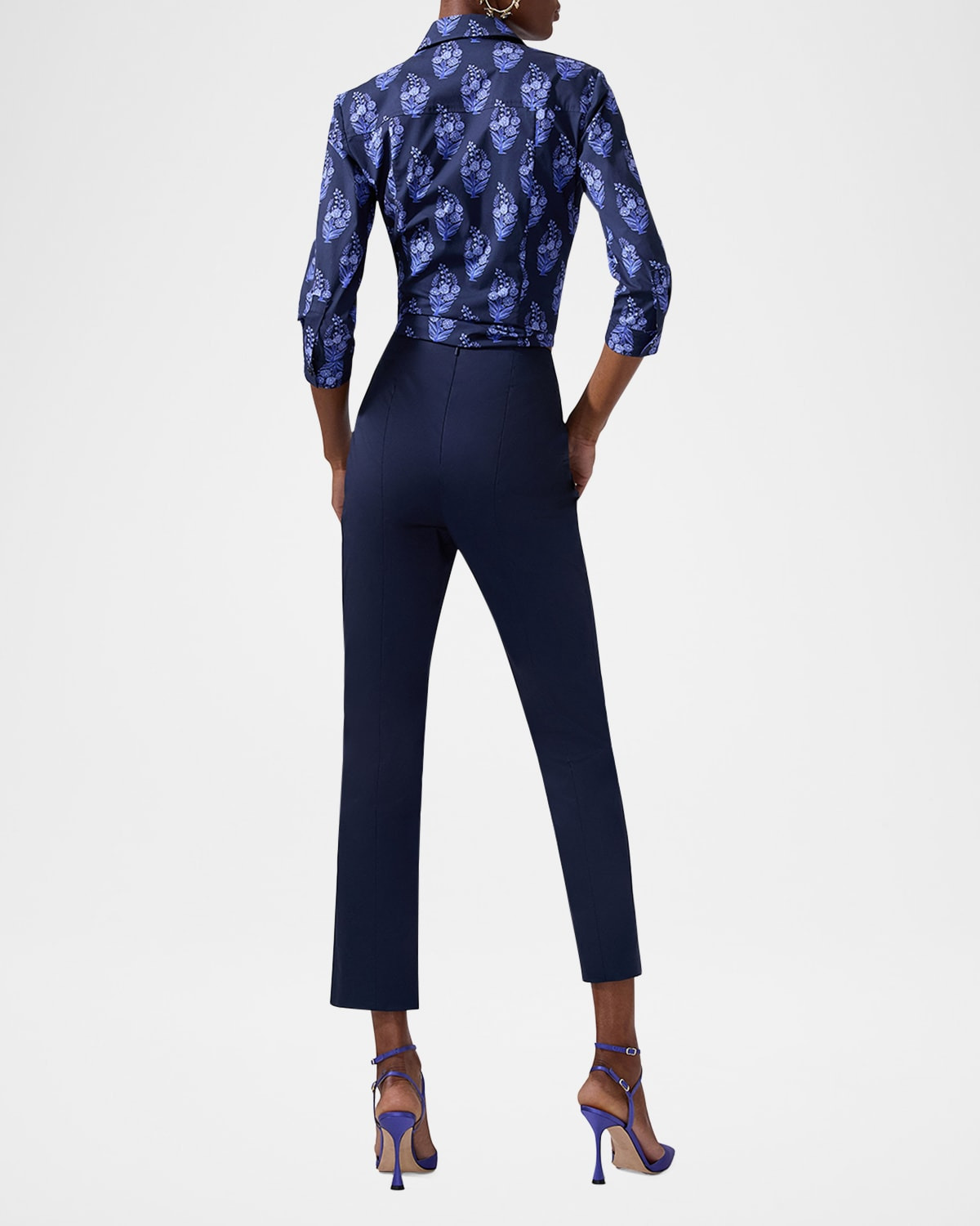 Mid-Rise Slim-Leg Ankle Pants - 3