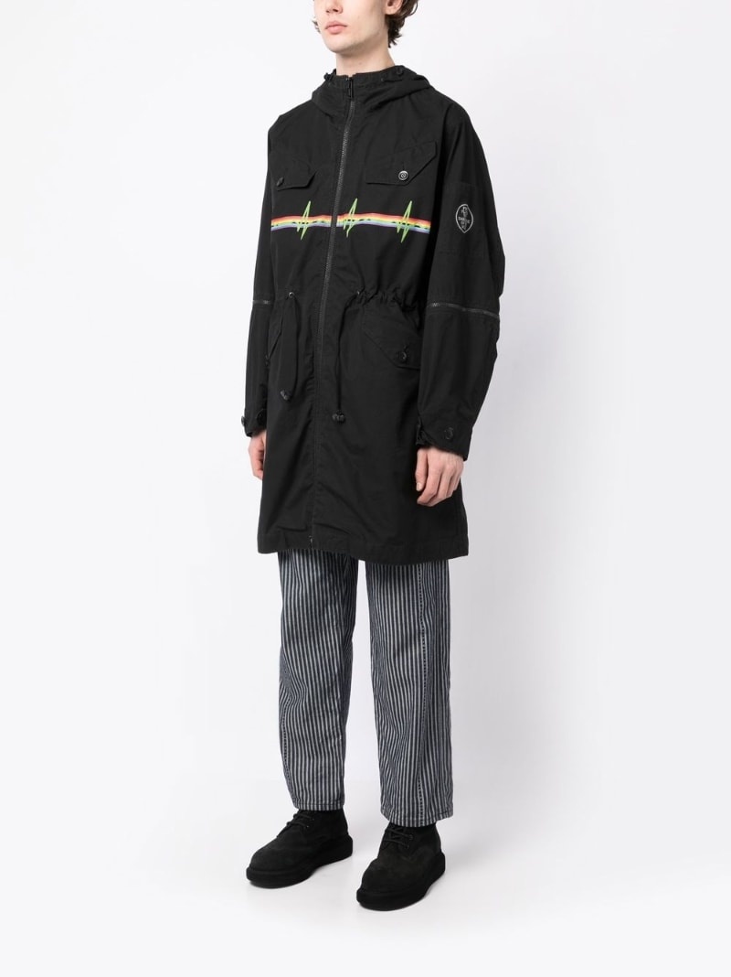 graphic-print hooded parka - 3