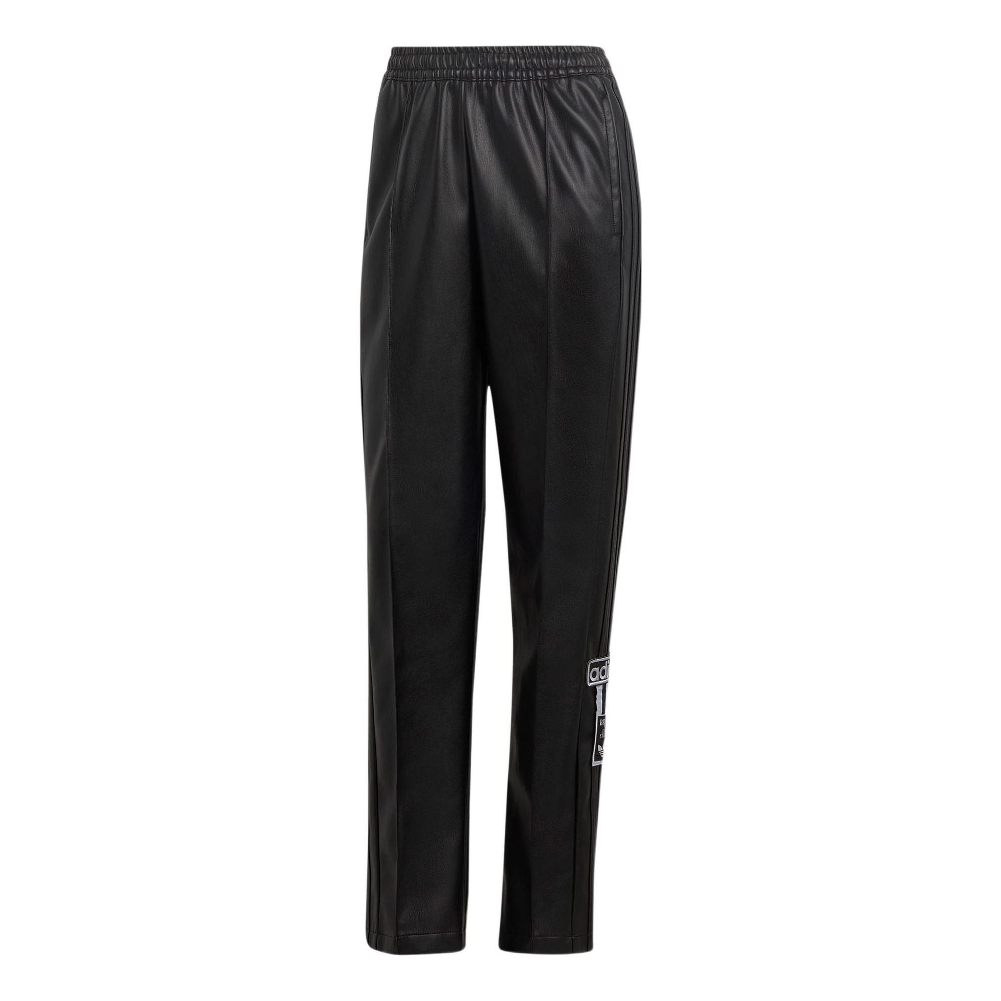 (WMNS) adidas Centre Stage Faux Leather Adibreak Pants 'Black' II6099 - 1