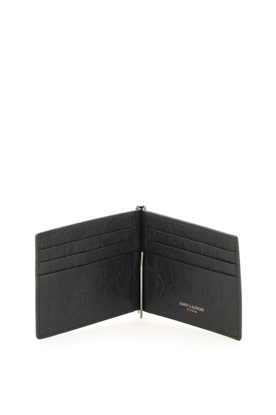 SAINT LAURENT WALLET IN CROCODILE EMBOSSED MATTE LEATHER outlook