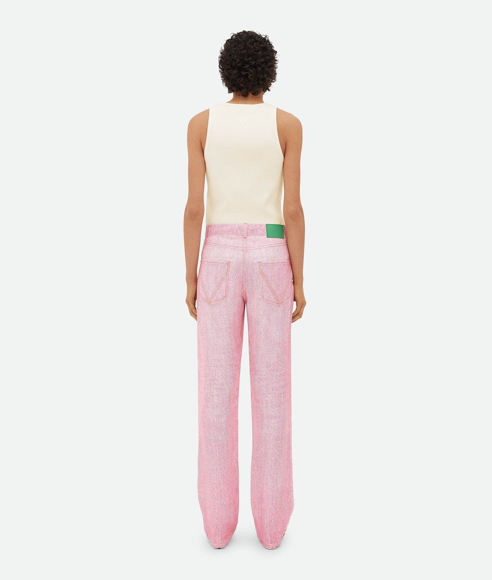 Printed Denim Viscose Trousers - 3