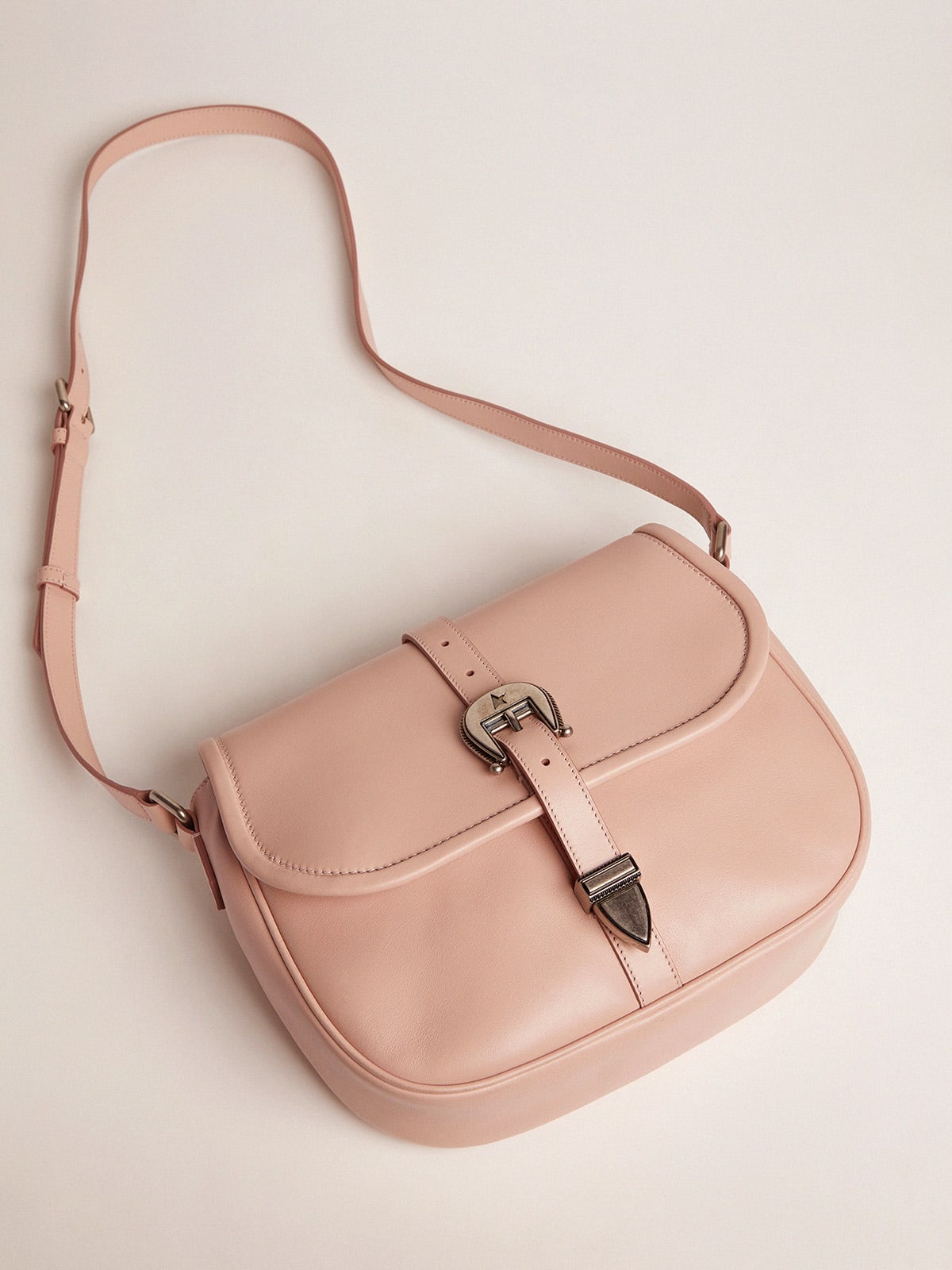 Medium Rodeo Bag in quartz-pink leather - 5