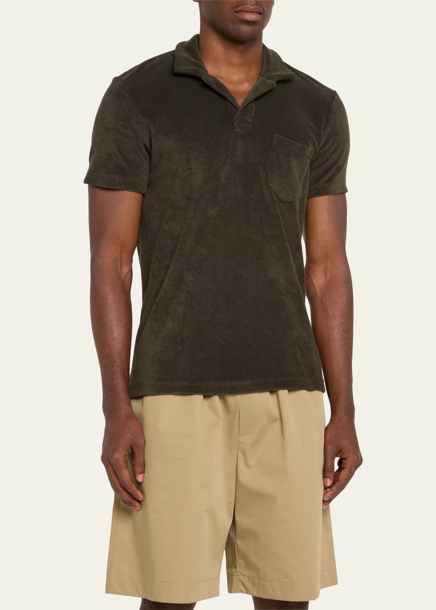 Men's Organic Cotton Terry Short-Sleeve Polo Shirt - 4