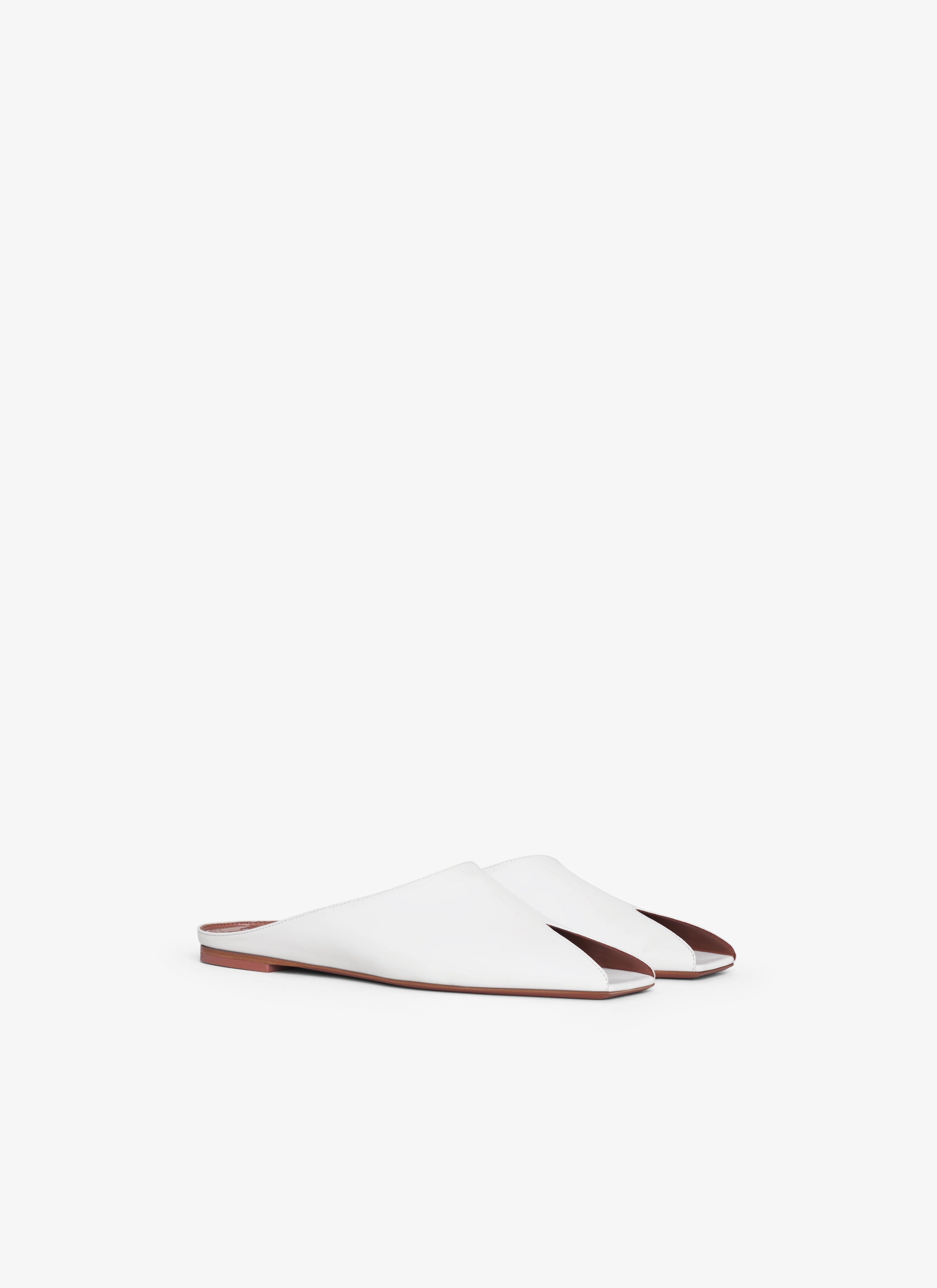 SPIKE FLAT MULES IN CALFSKIN - 2