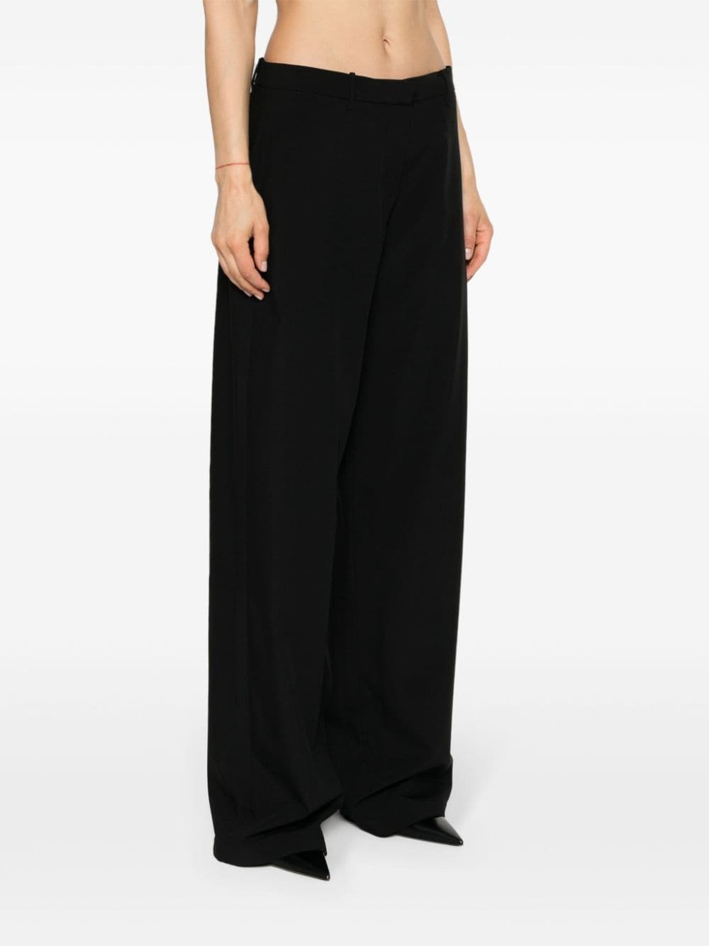 wide-leg wool trousers - 3