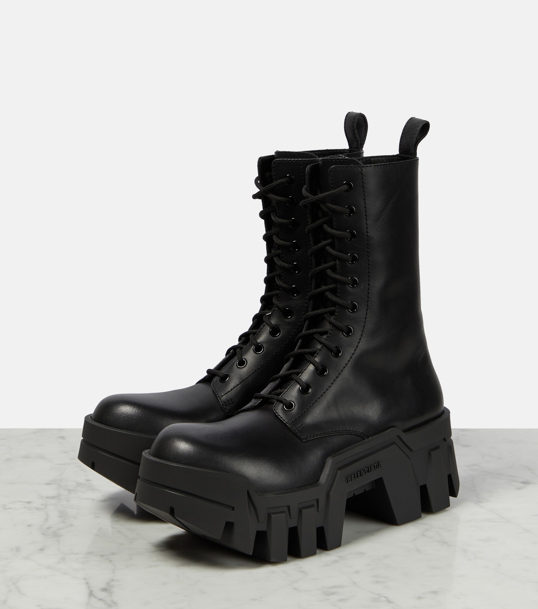 Bulldozer lace-up leather ankle boots - 5
