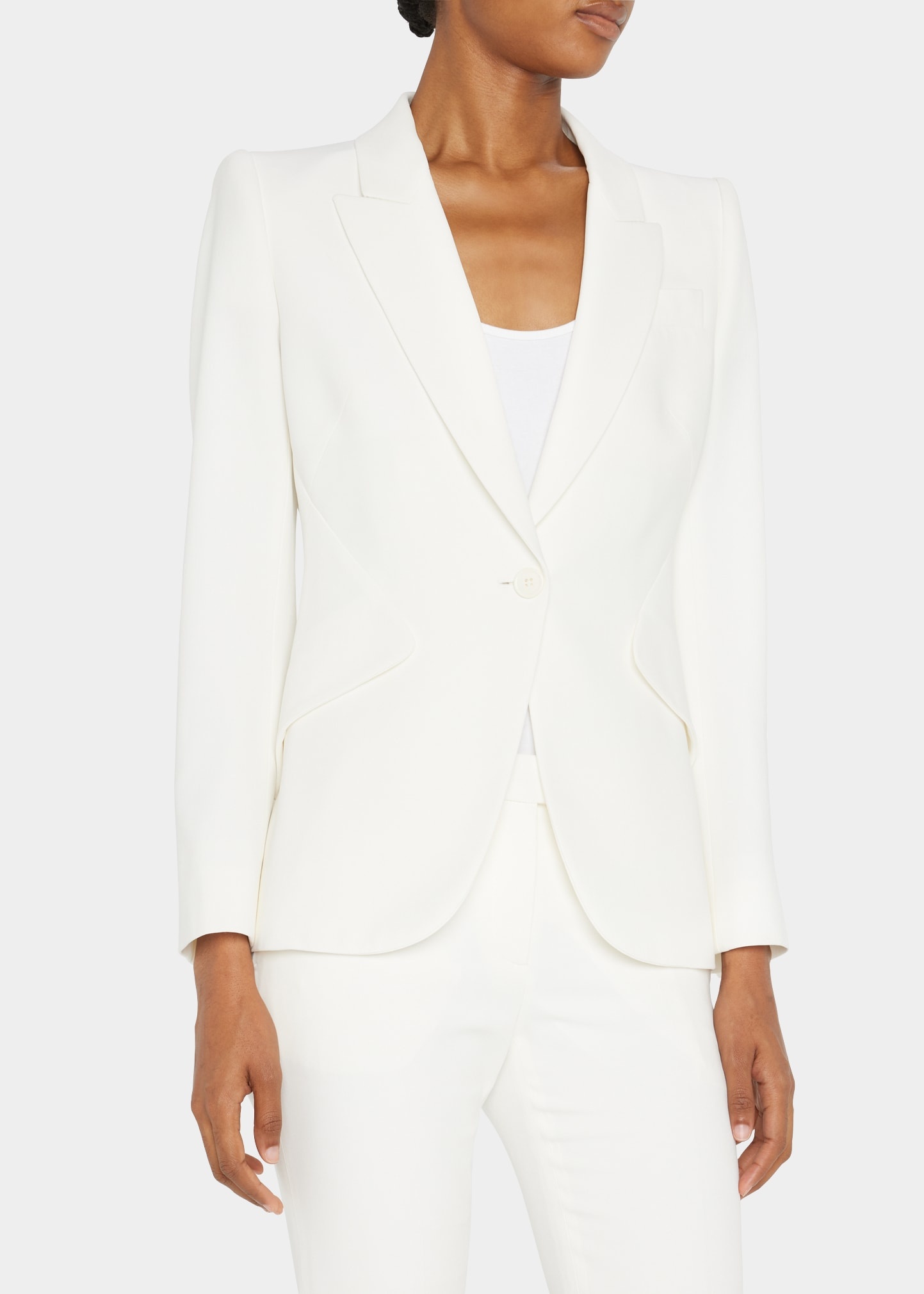 Classic Single-Breasted Suiting Blazer - 3