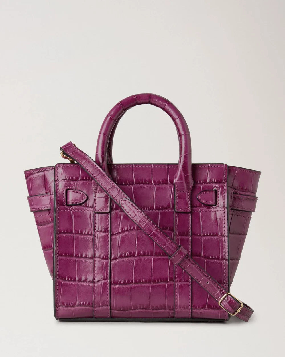 Micro Zipped Bayswater Orchid Bloom Shiny Small Croc - 3