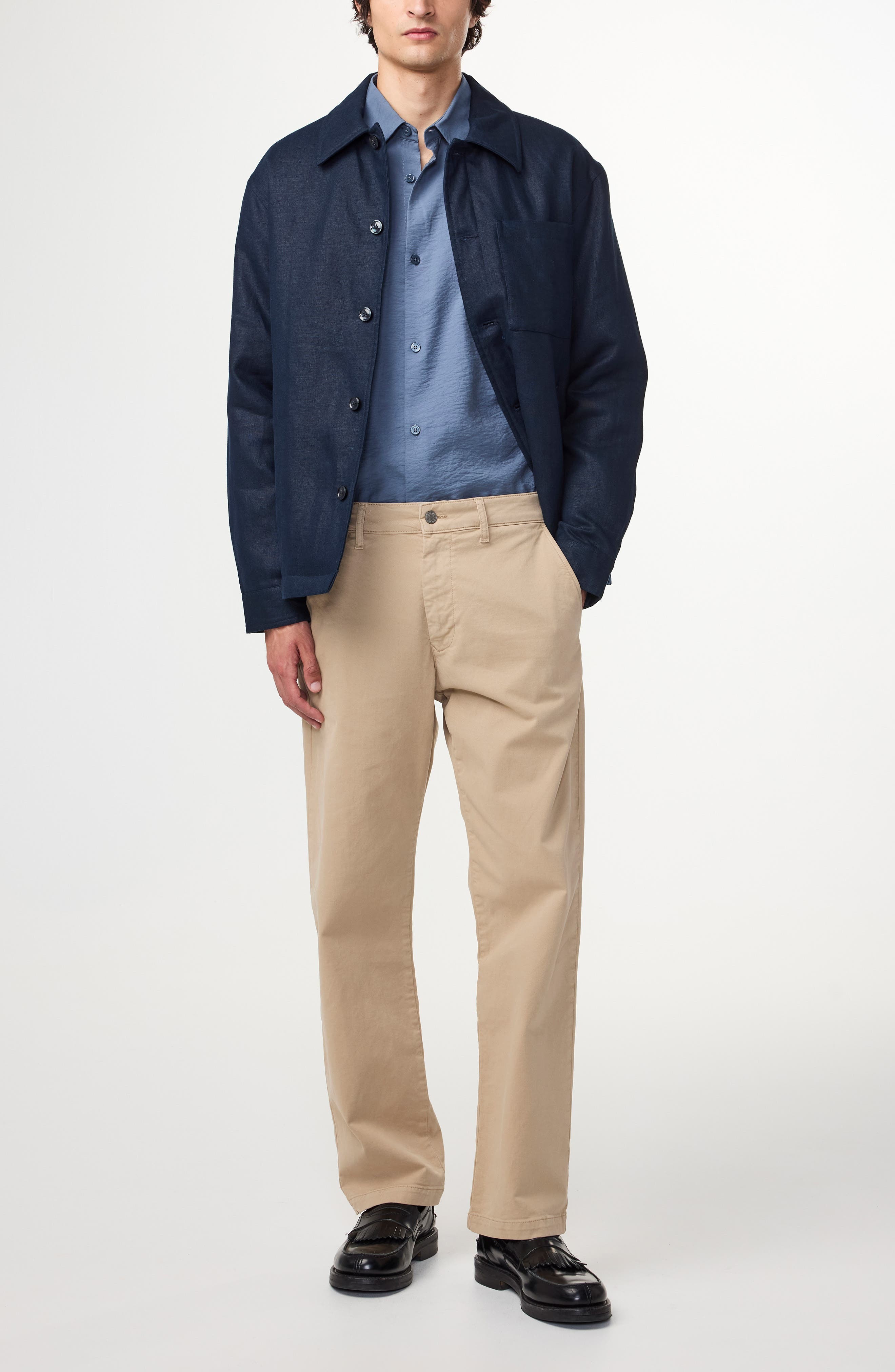 NN07 Aden 1923 Classic Fit Stretch Organic Cotton Chinos in Khaki Beige at Nordstrom - 5